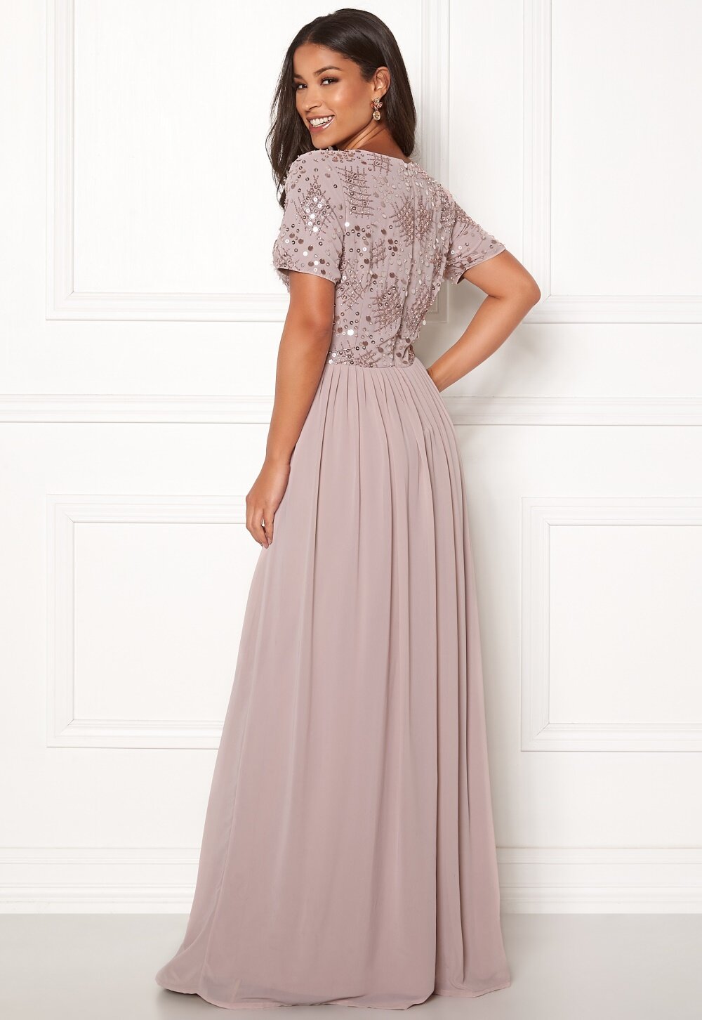 sequin bodice gown
