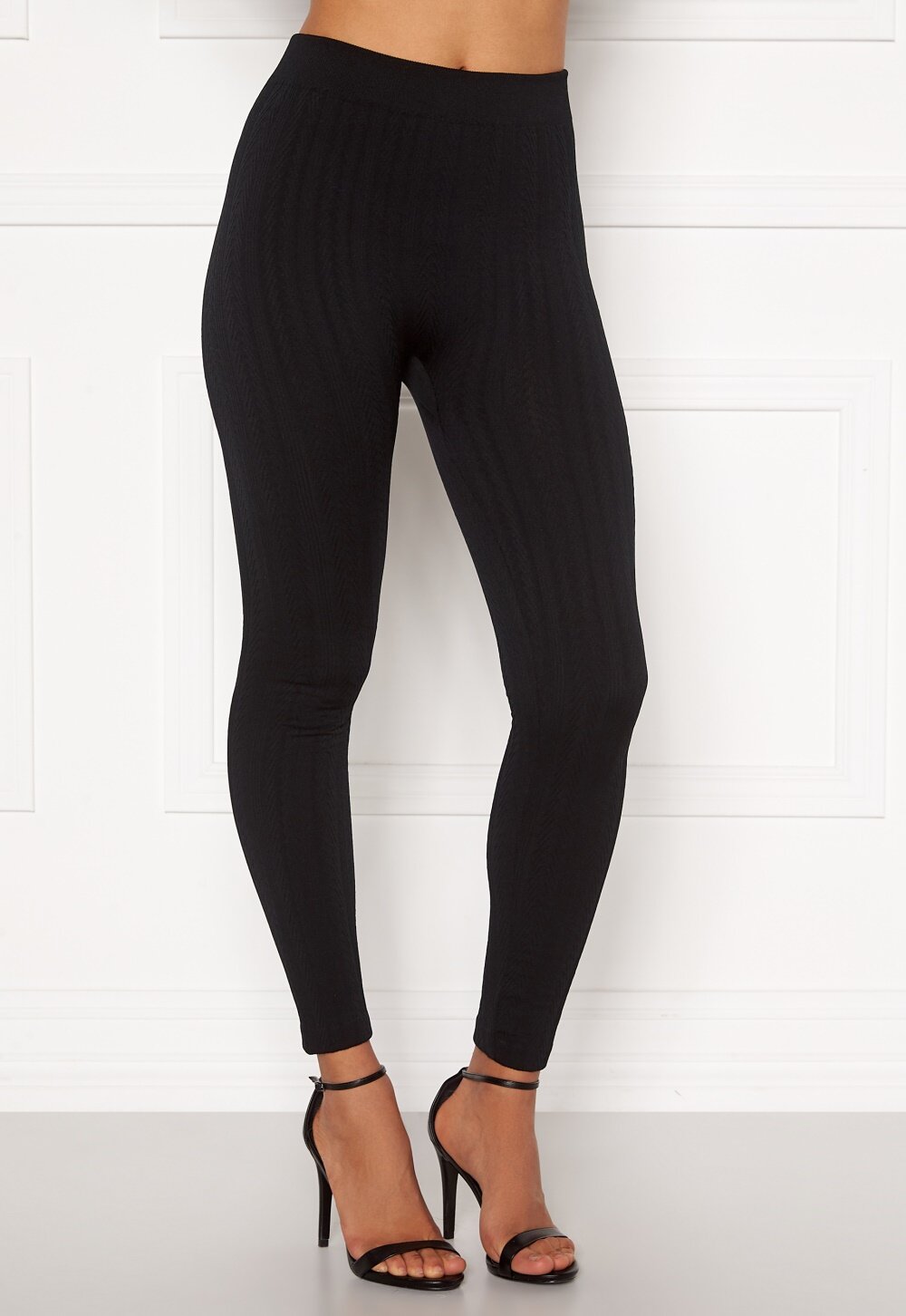 black knit leggings