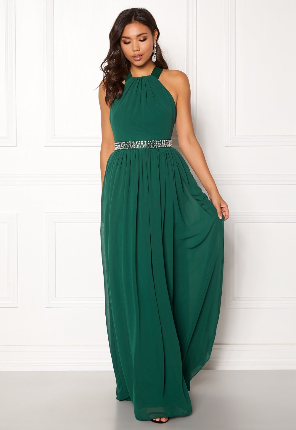 green chiffon maxi