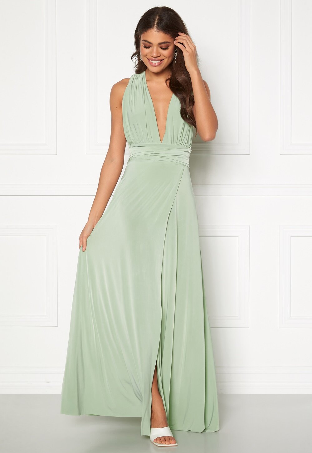 dusty green maxi dress