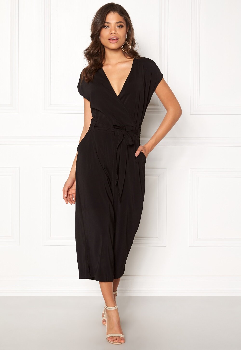 black culotte jumpsuit new look