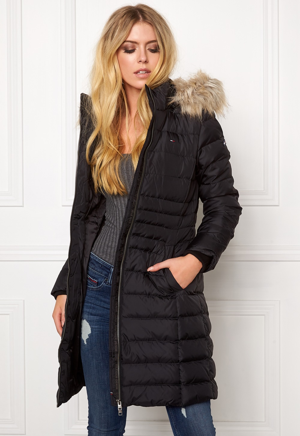 tommy hilfiger denim basic down coat