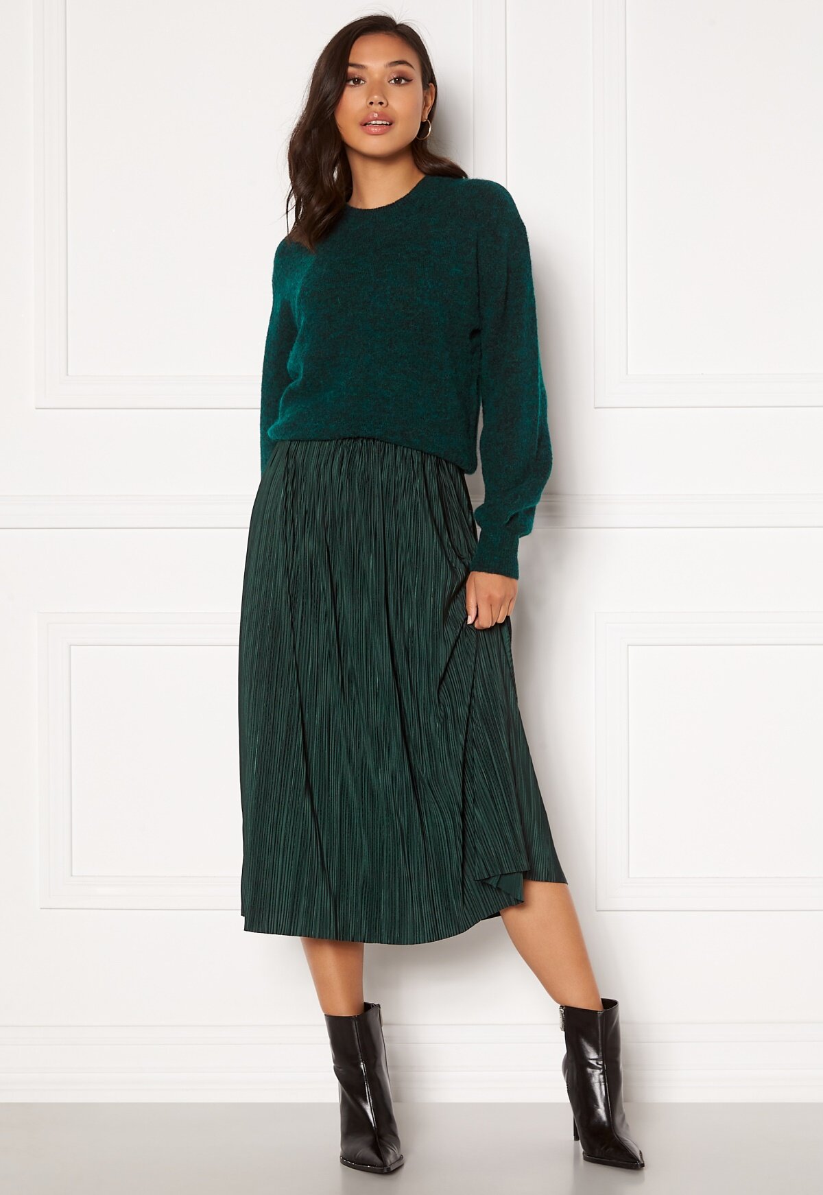 Samsøe & Samsøe Uma Skirt Darkest Spruce - Bubbleroom