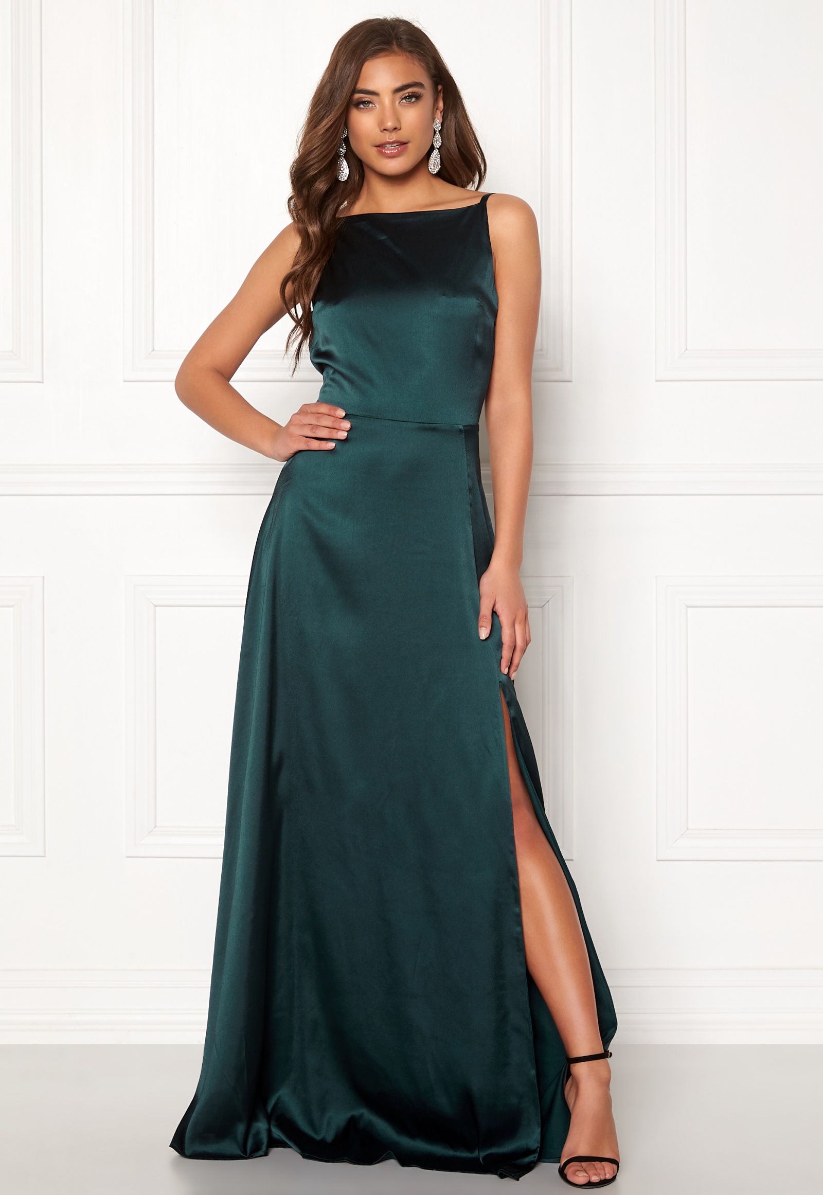 laylani satin gown navy