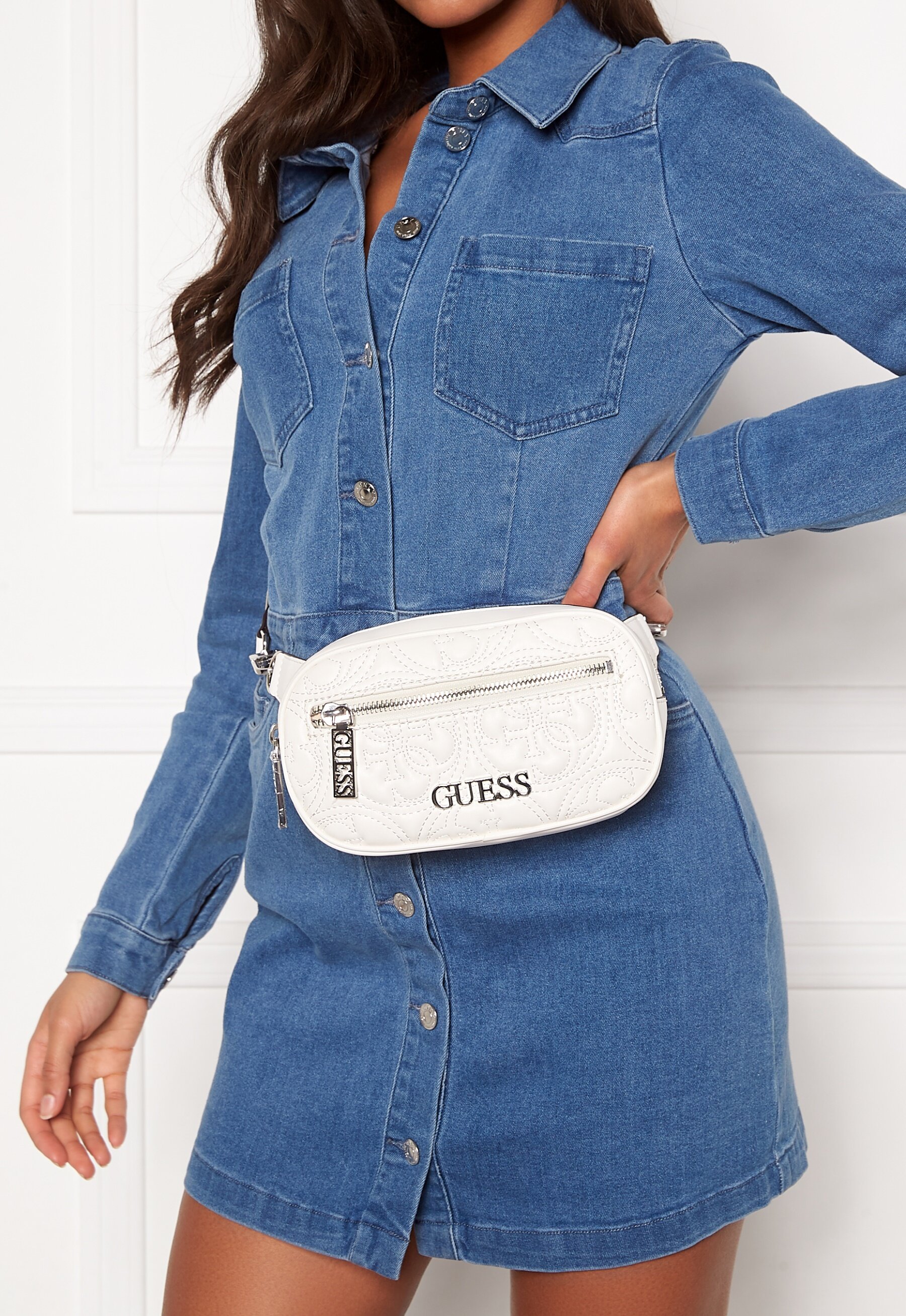 white guess bag