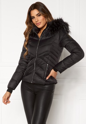 black short down jacket