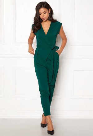 blue and green jumpsuit