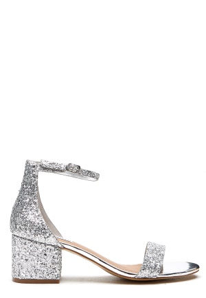 steve madden silver block heel