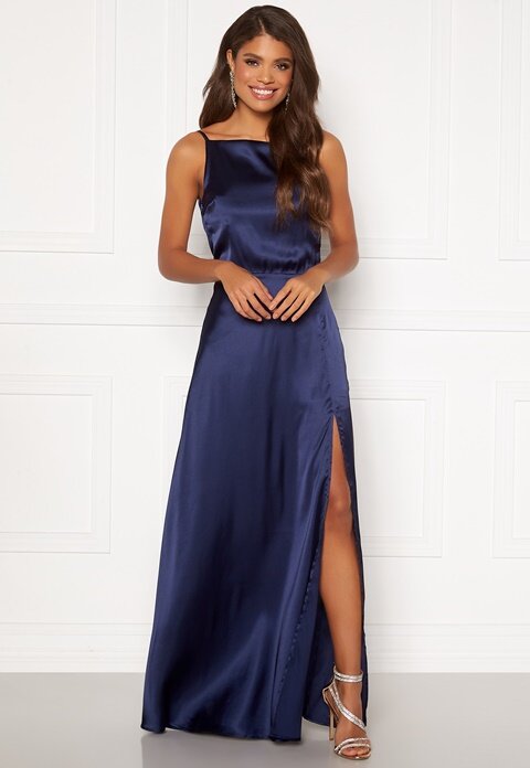 laylani satin gown navy