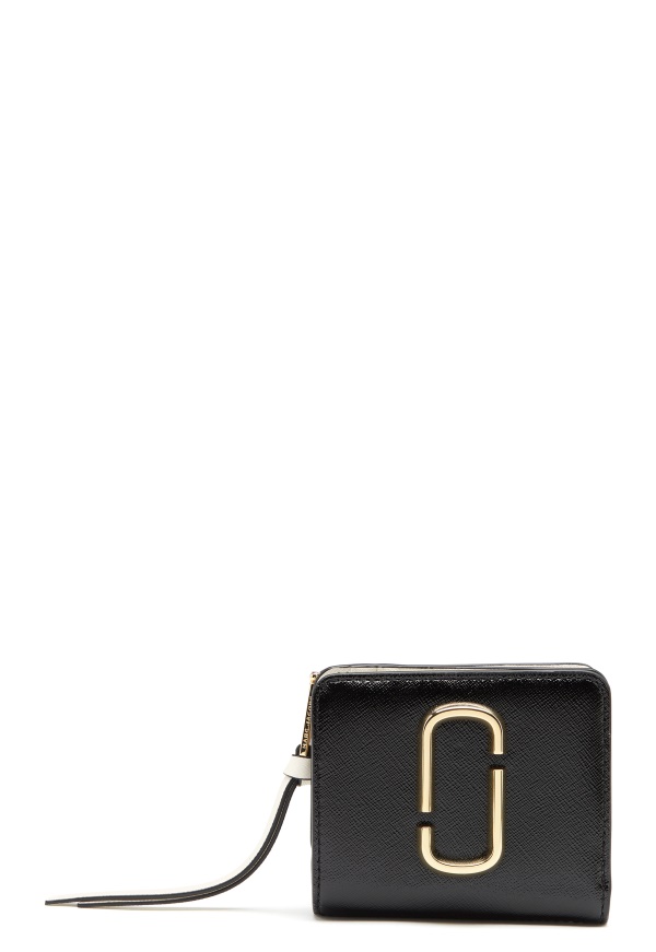 marc jacobs compact wallet black