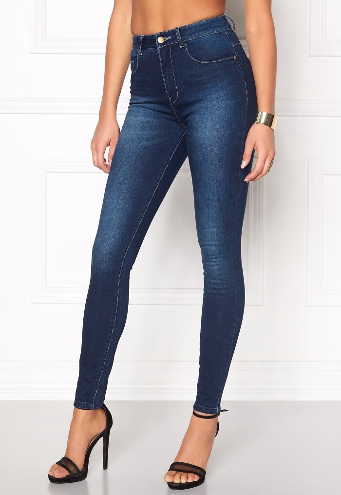 ONLY Piper HW Skinny Jeans Medium Blue Denim - Bubbleroom