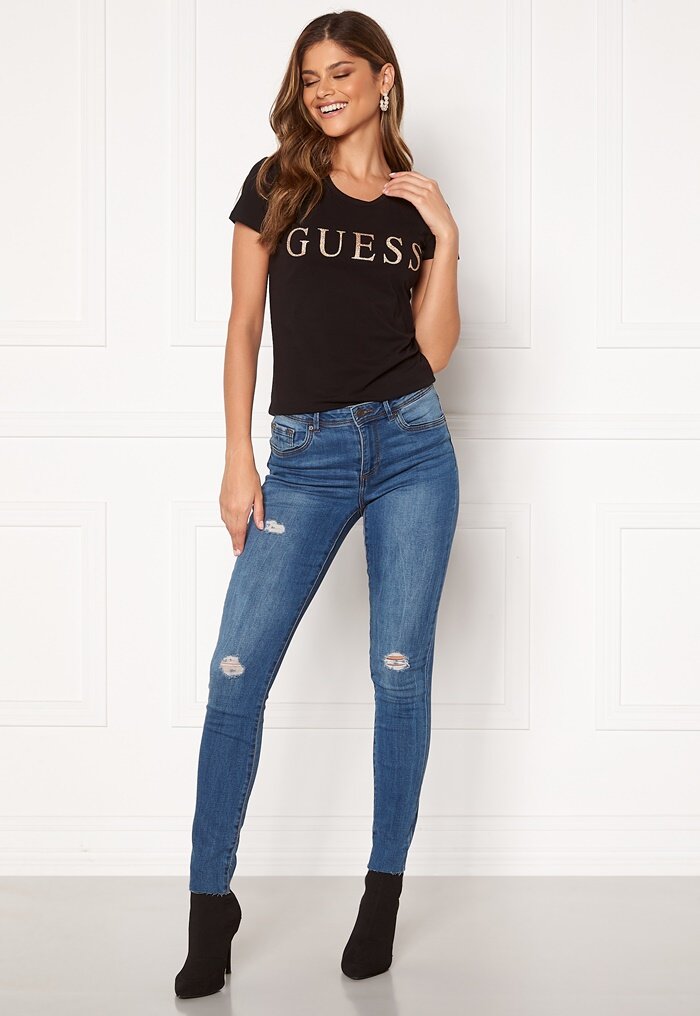 Vero Moda Tanya Piping Raw Jeans Medium Blue Denim Bubbleroom 5506