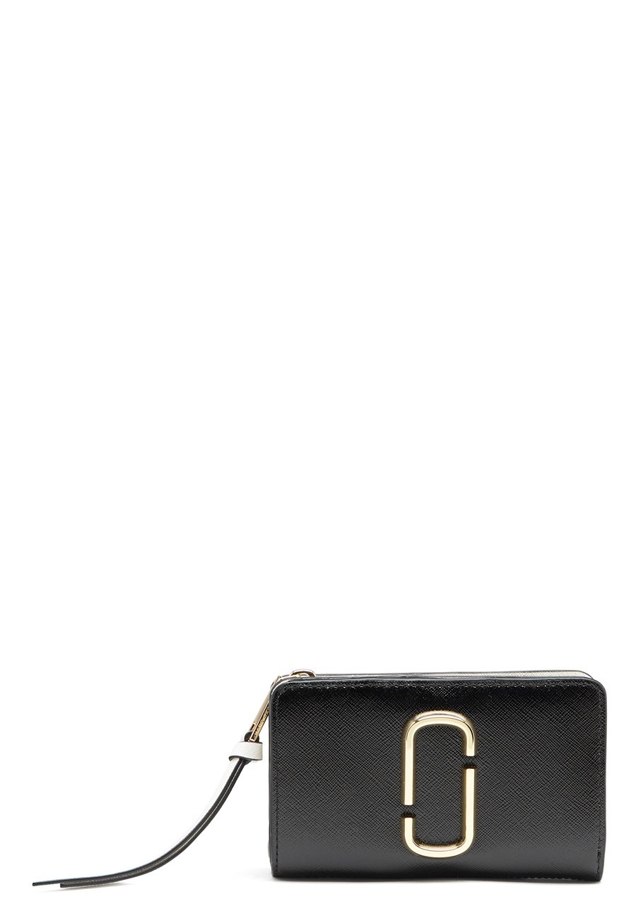 marc jacobs compact wallet black