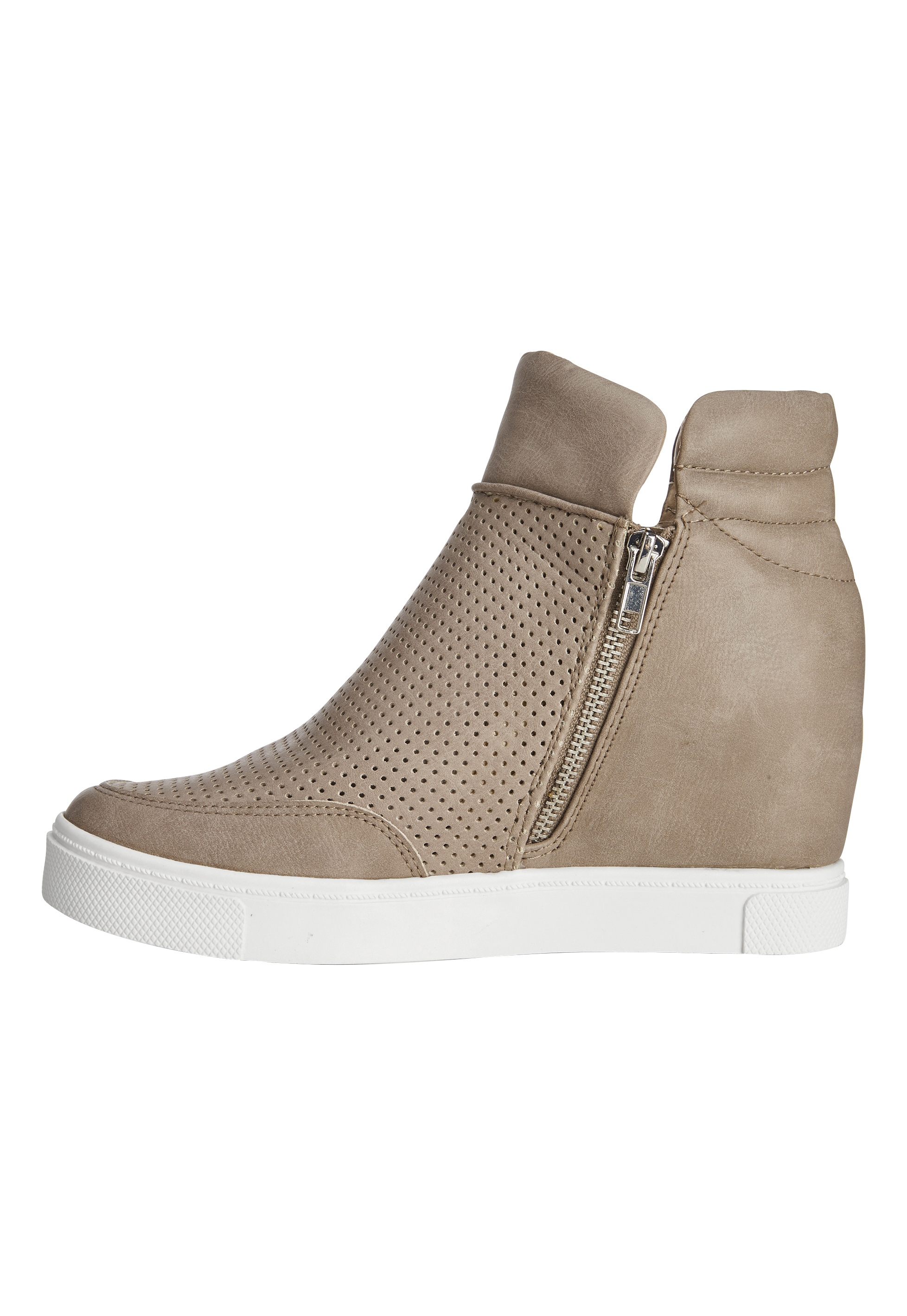steve madden gray wedge sneaker