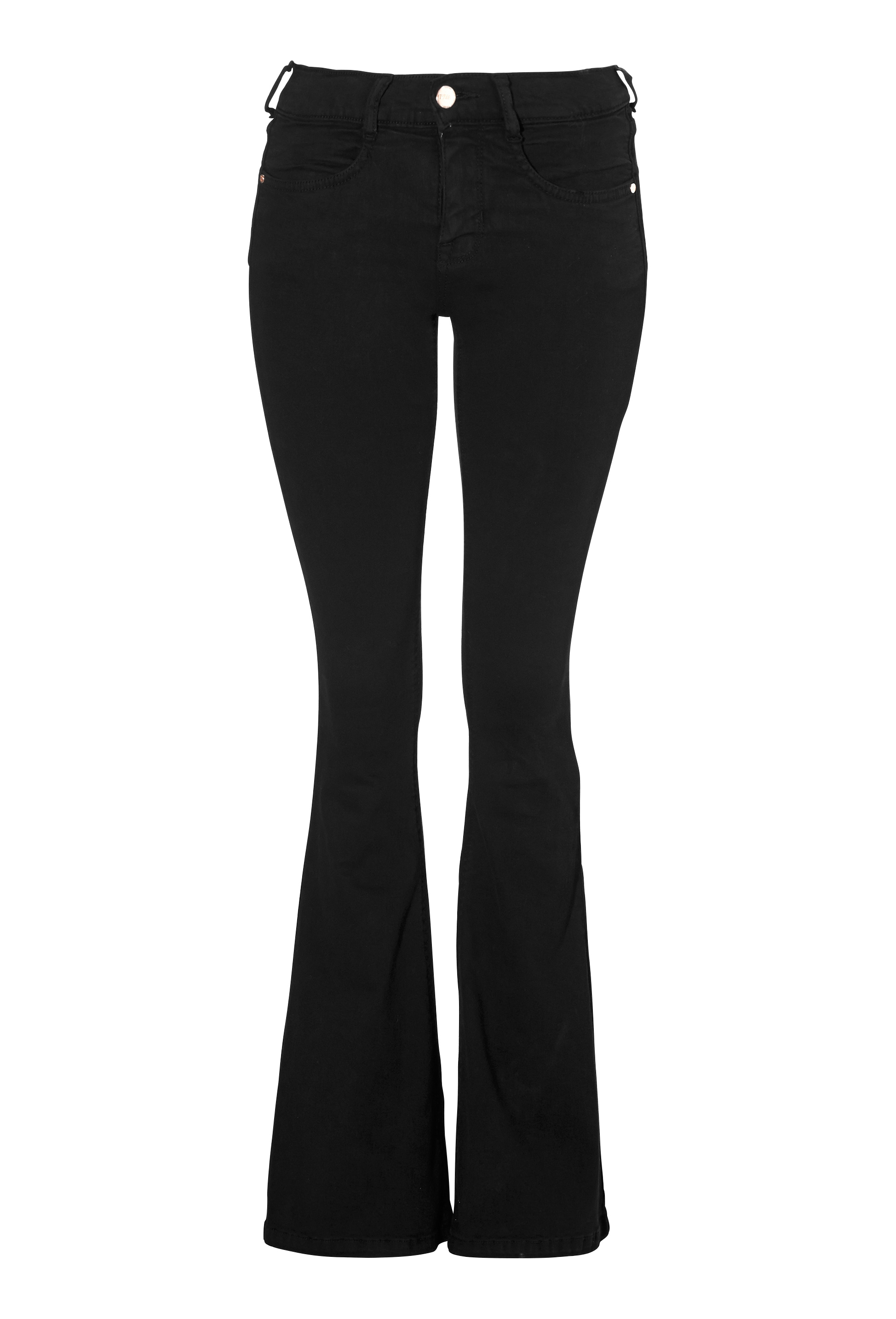 low rise black flare jeans