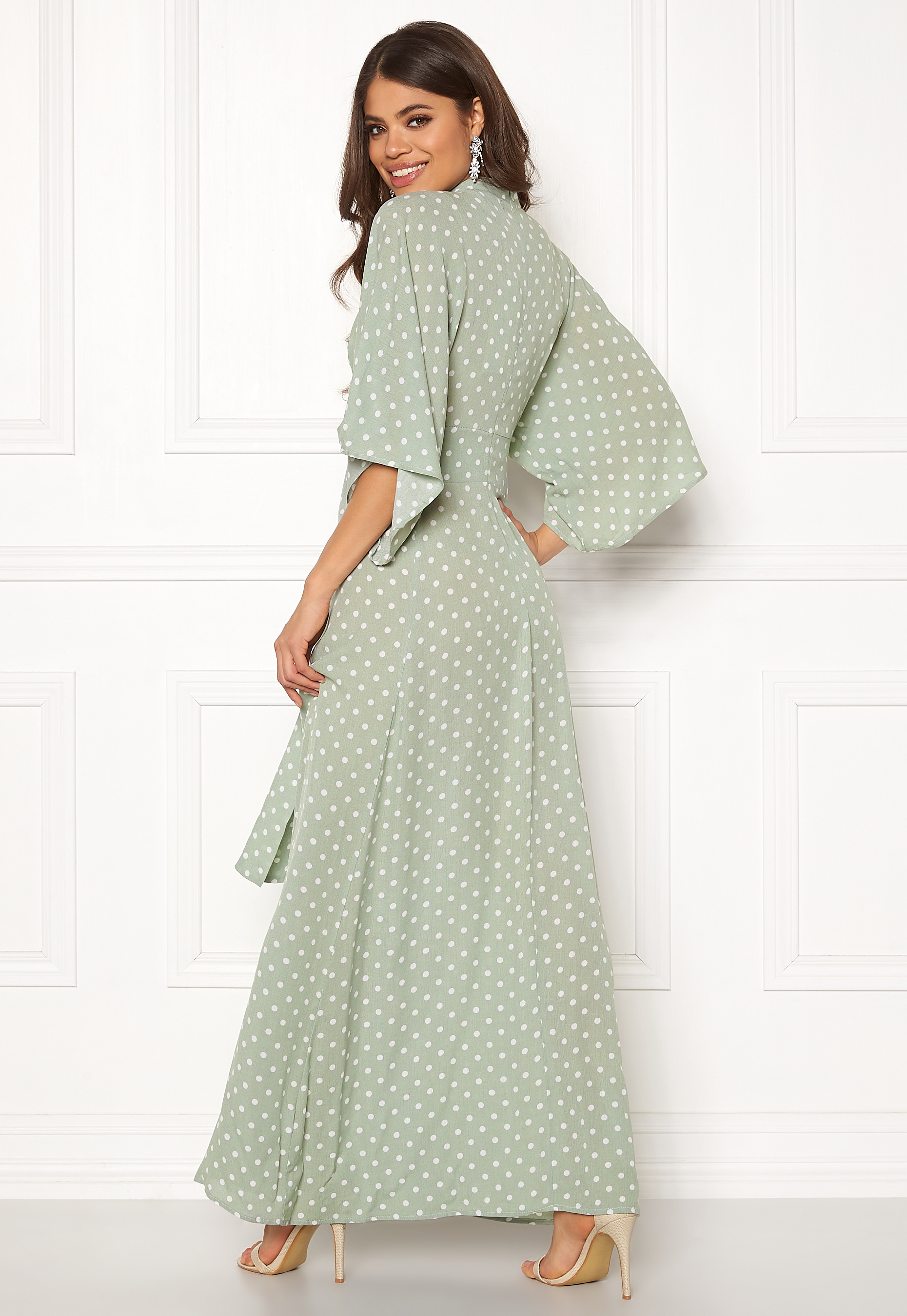 blue vanilla polka dot dress