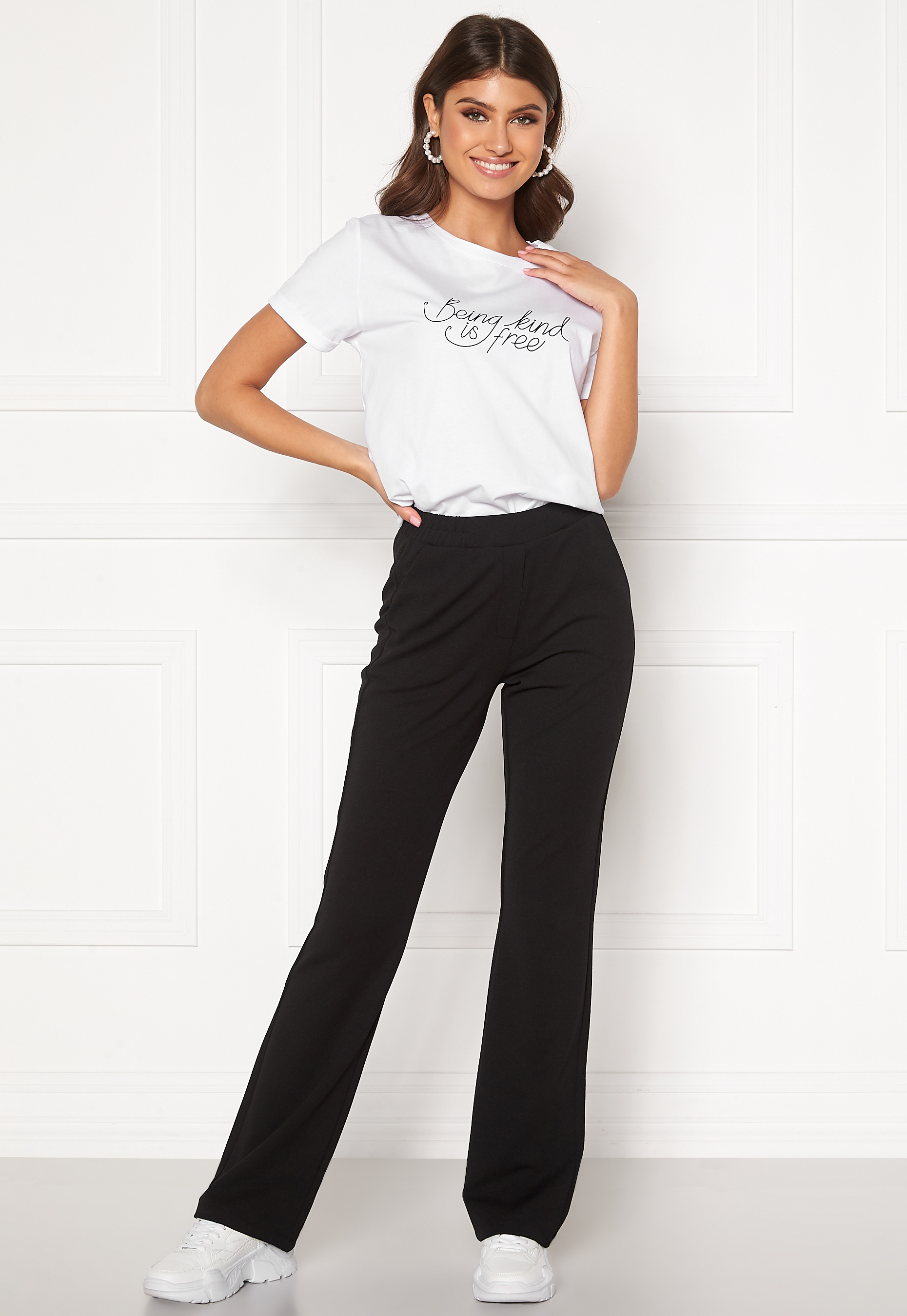 flared suit trousers