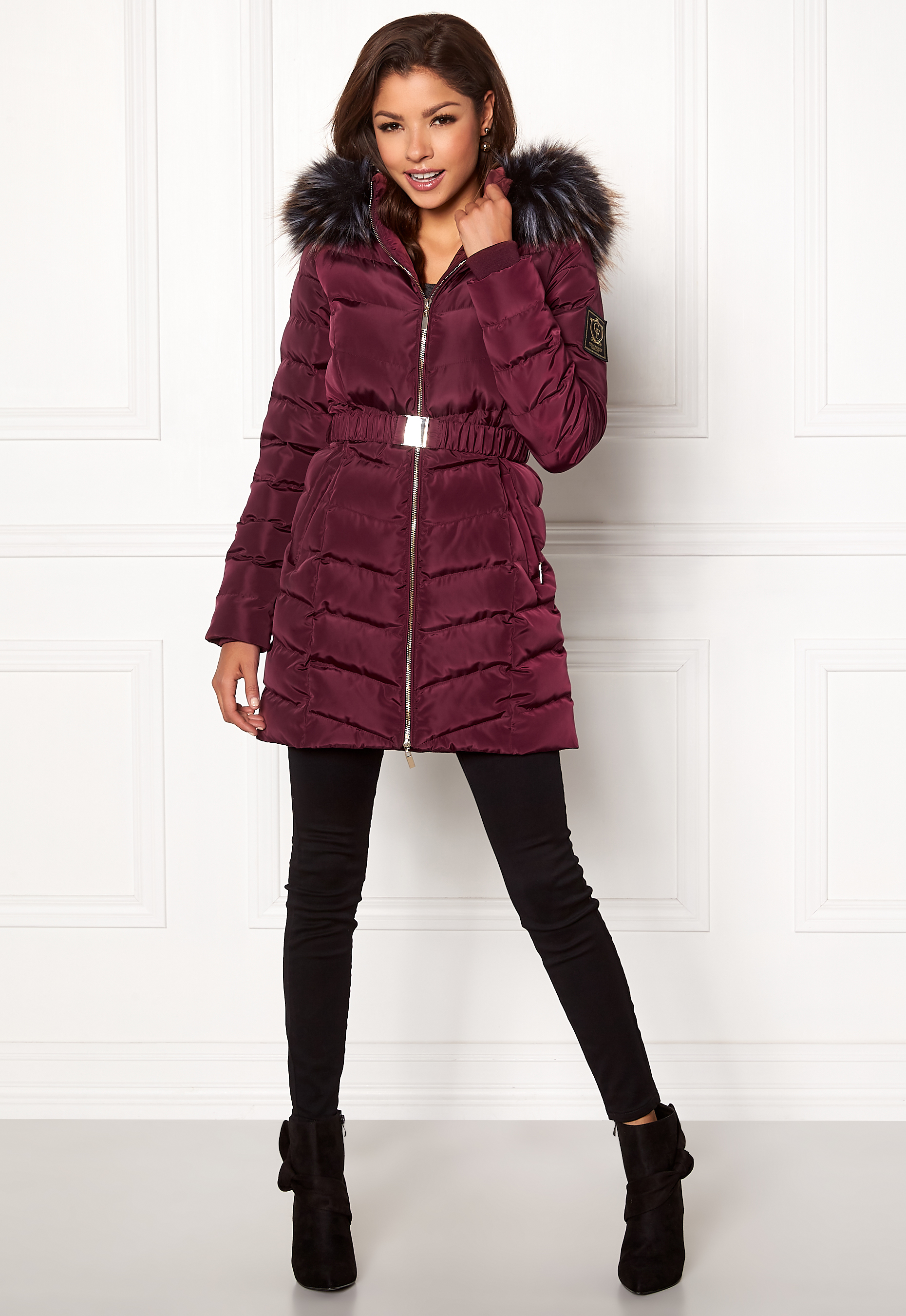 wine padded coat