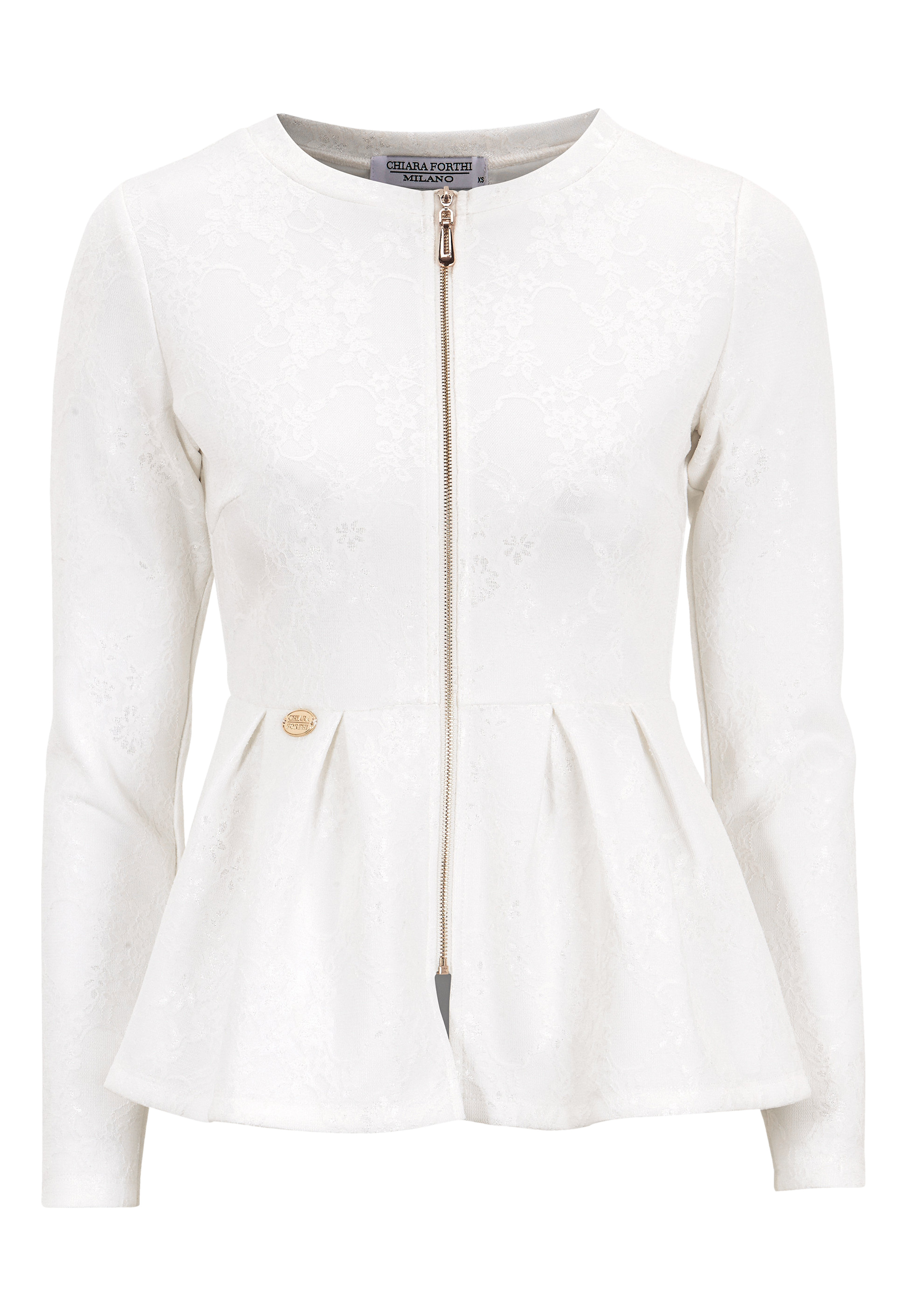 white peplum jacket