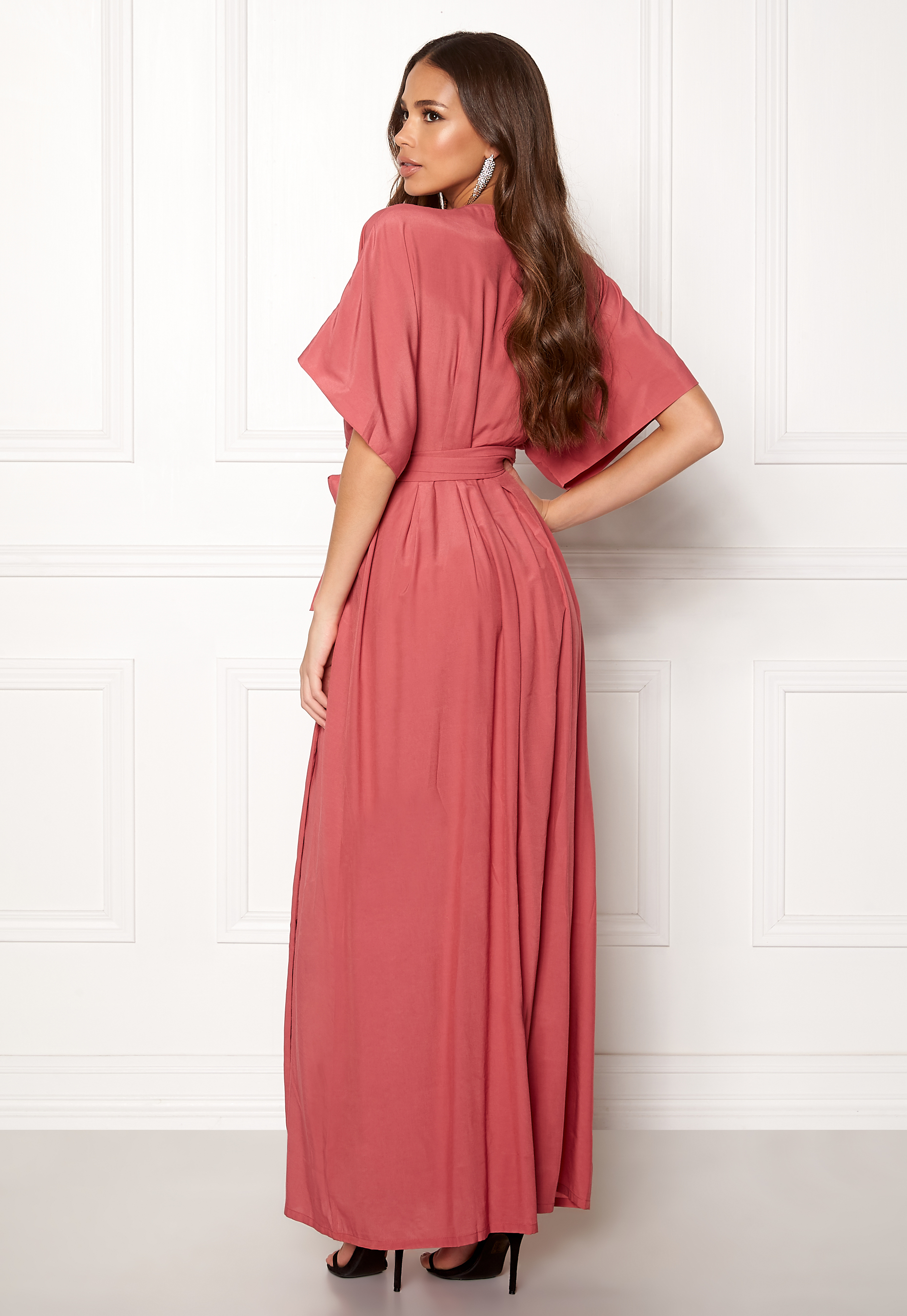 dull pink dress