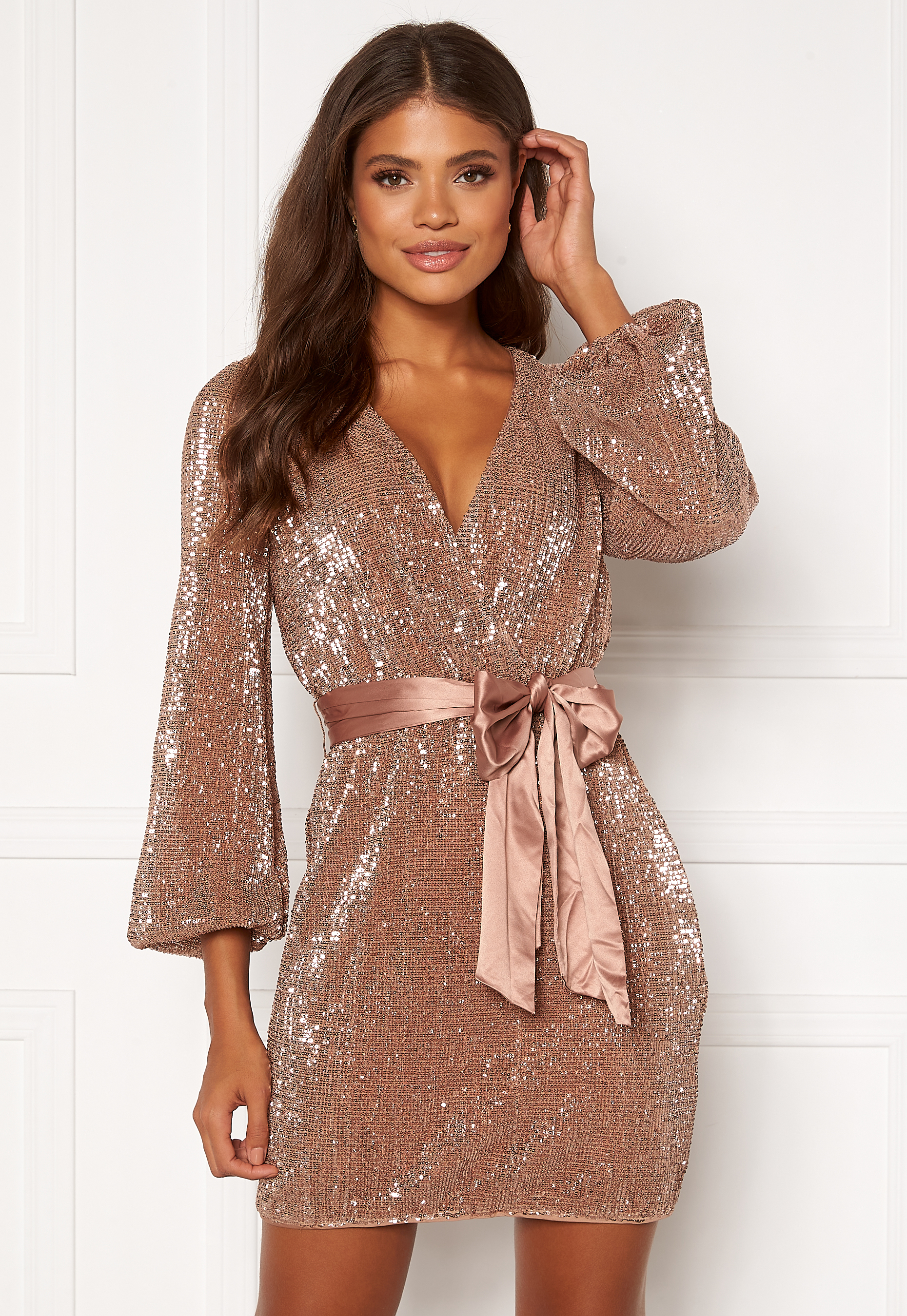 copper mini dress