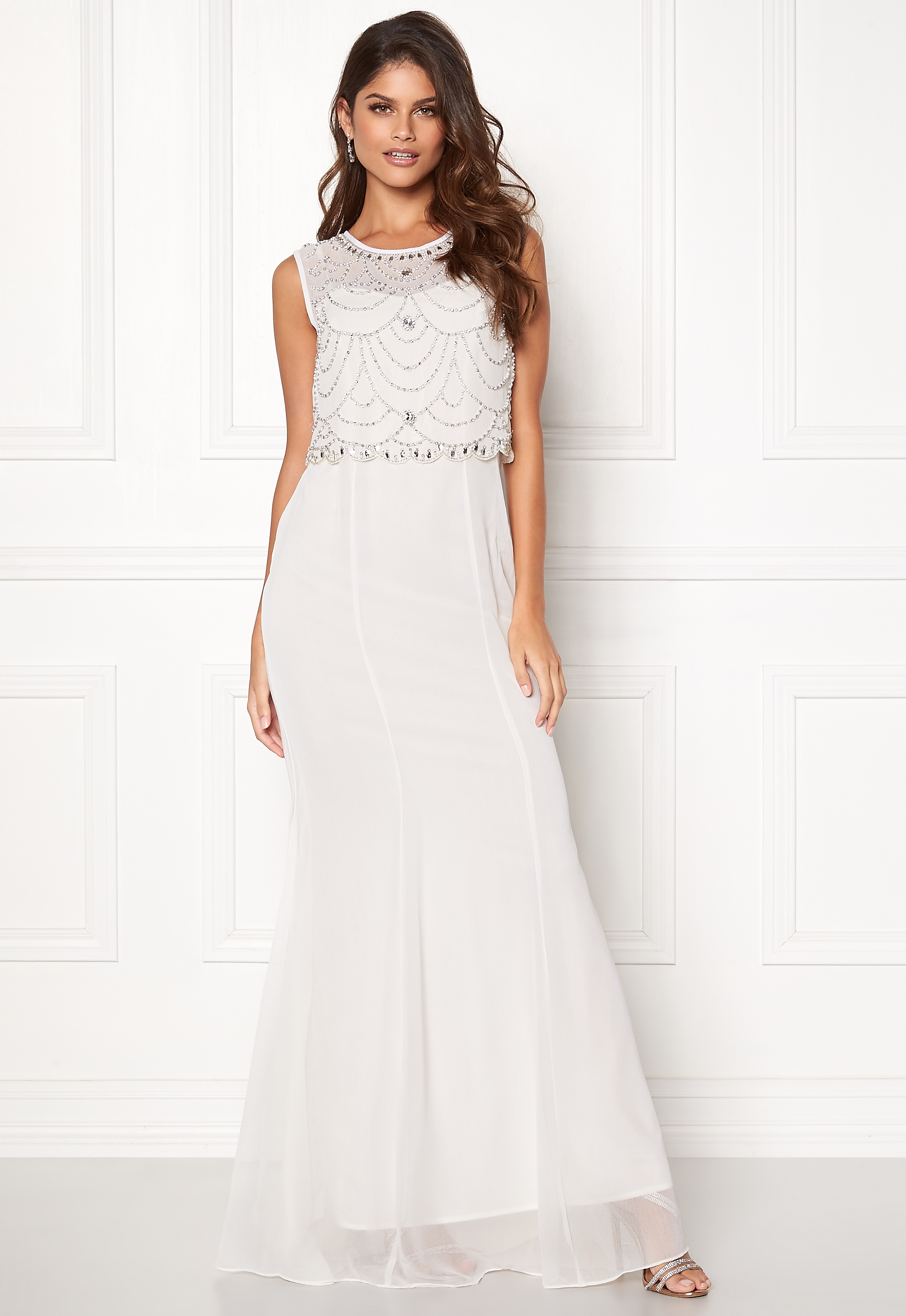 embellished chiffon gown