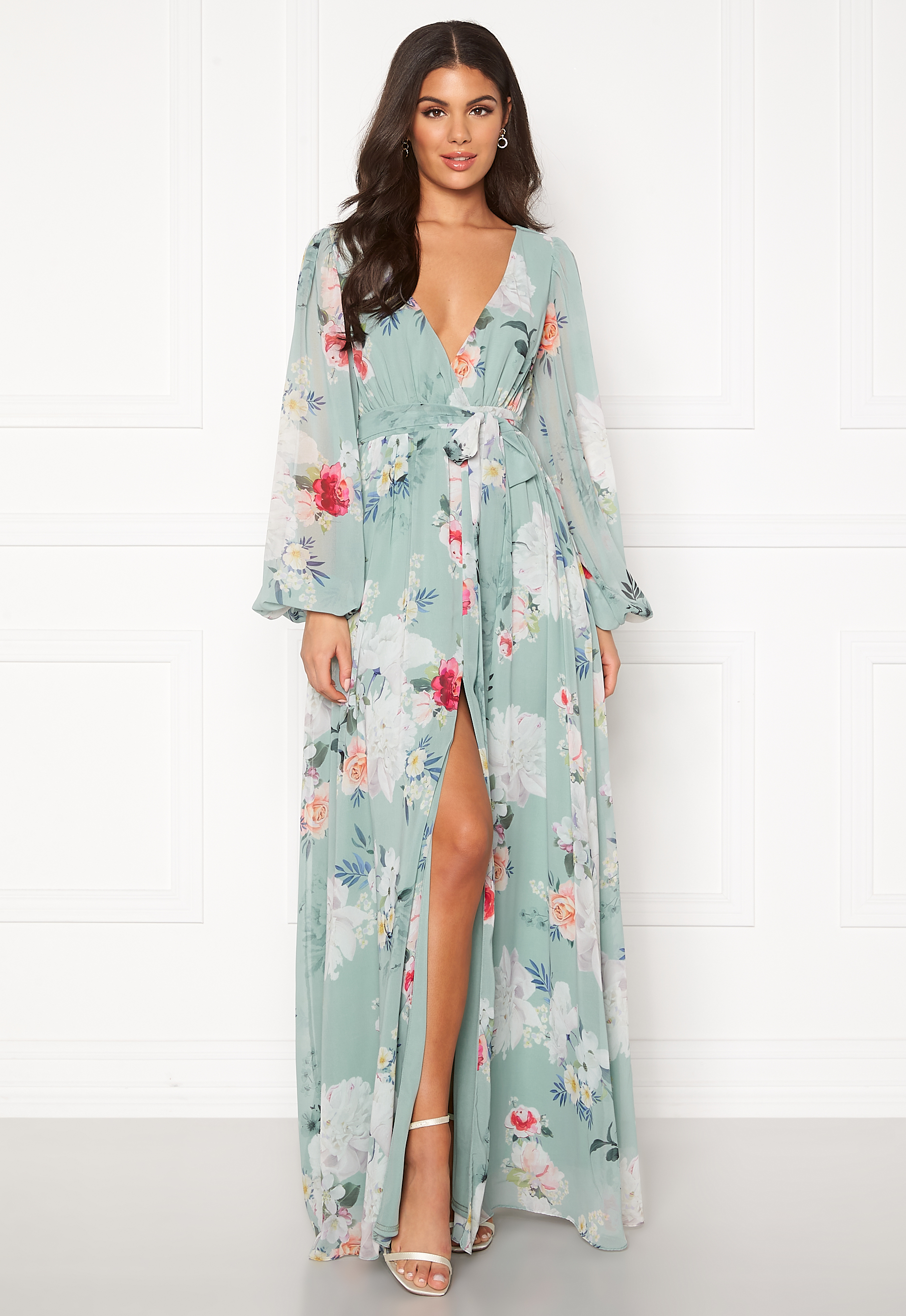 floral chiffon dress