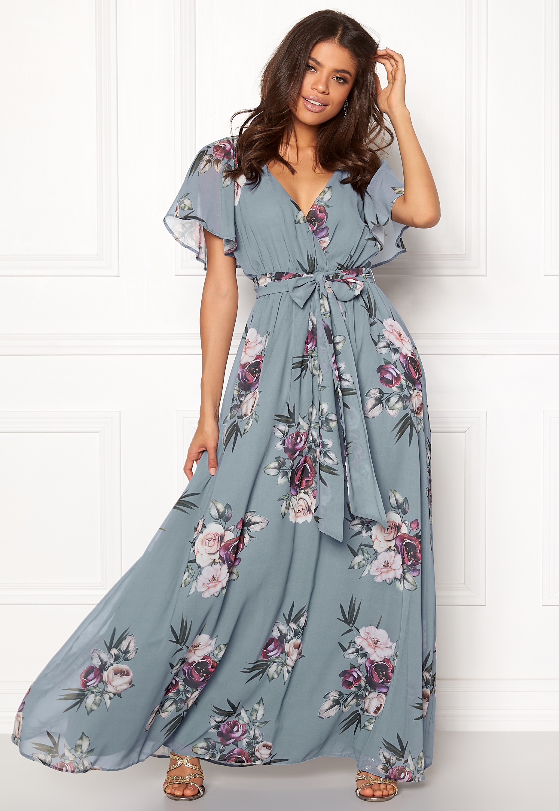 Comeedesignit Long Sleeve Floral Maxi Dresses