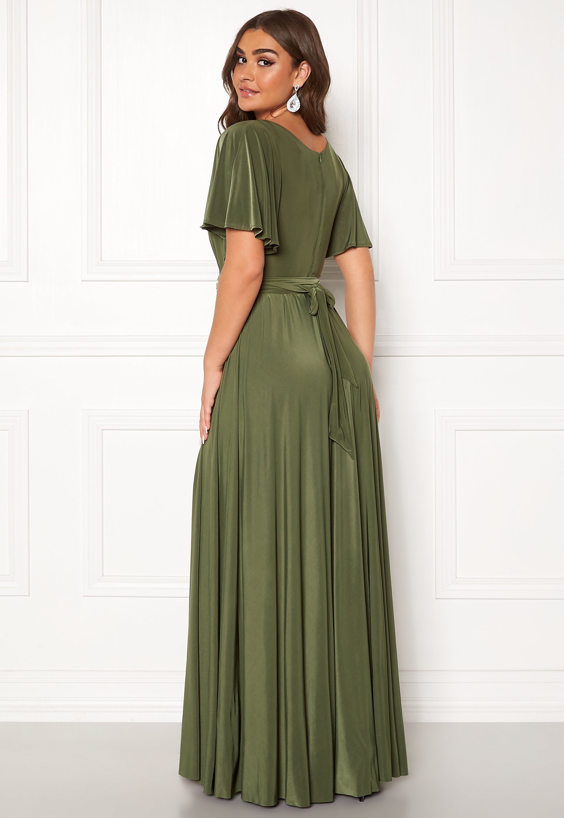 olive green gown