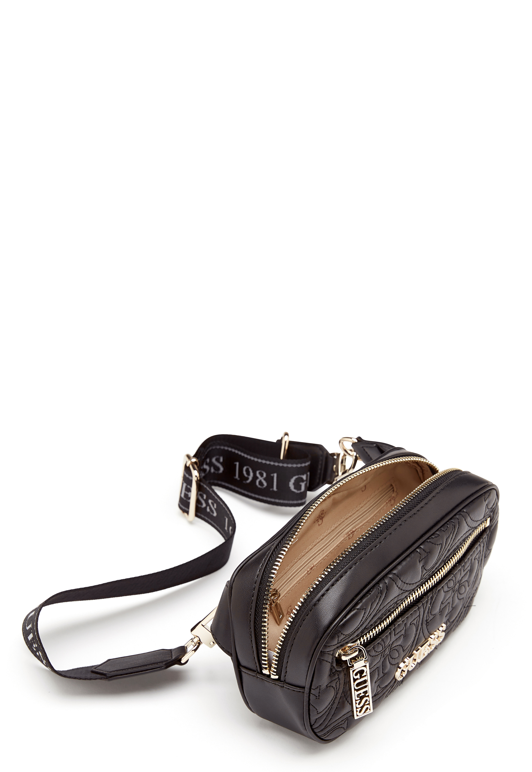 guess belt bag black