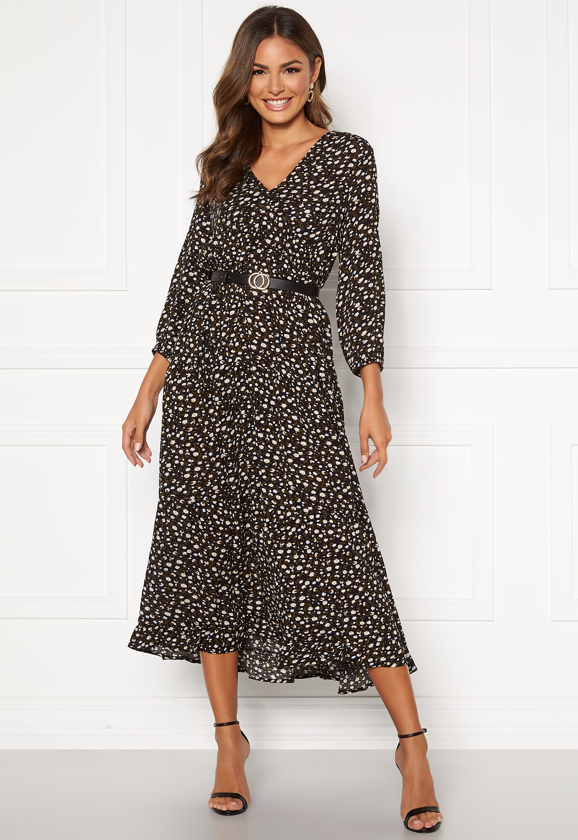 patterned skirt maxi dress