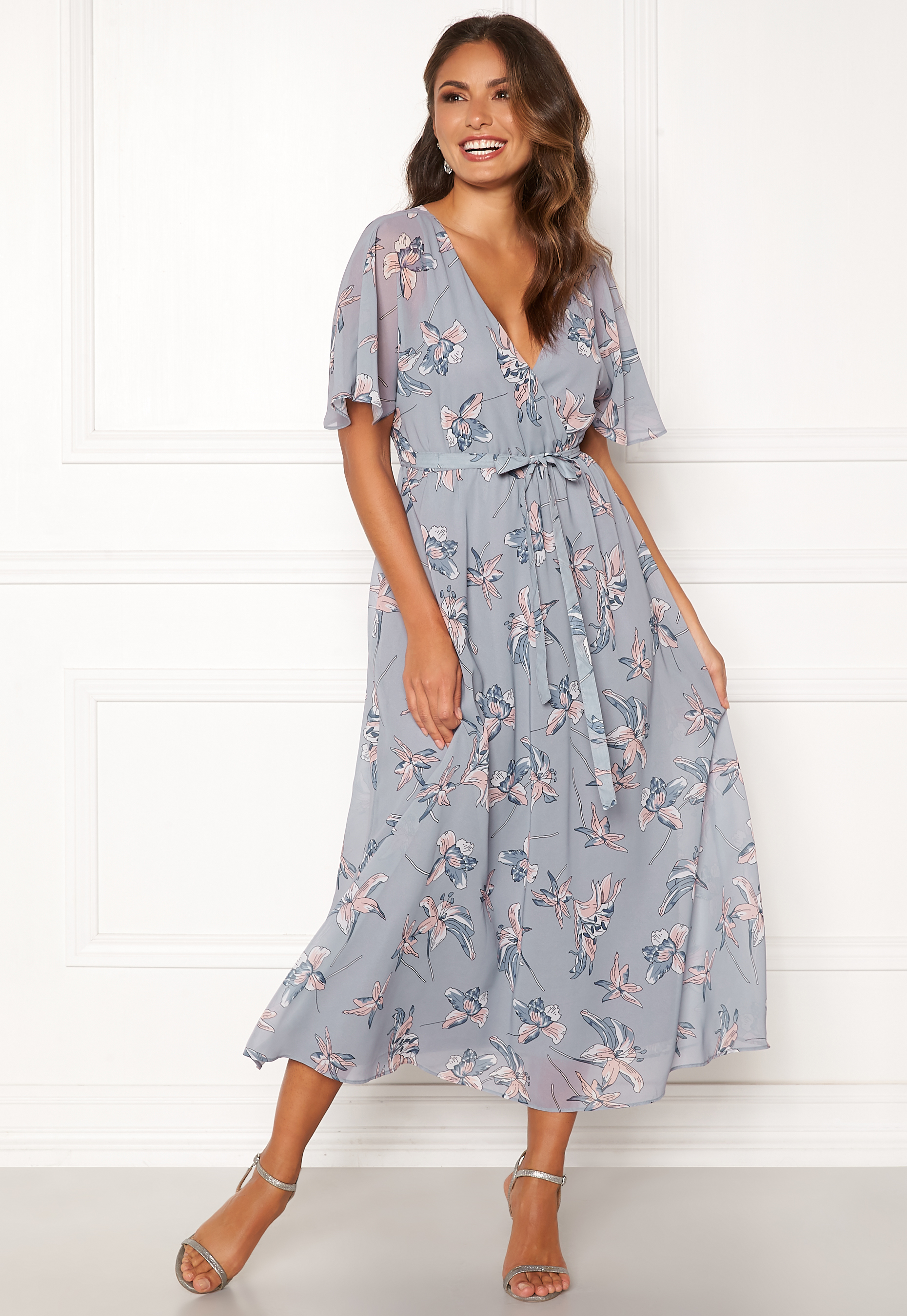 patterned skirt maxi dress