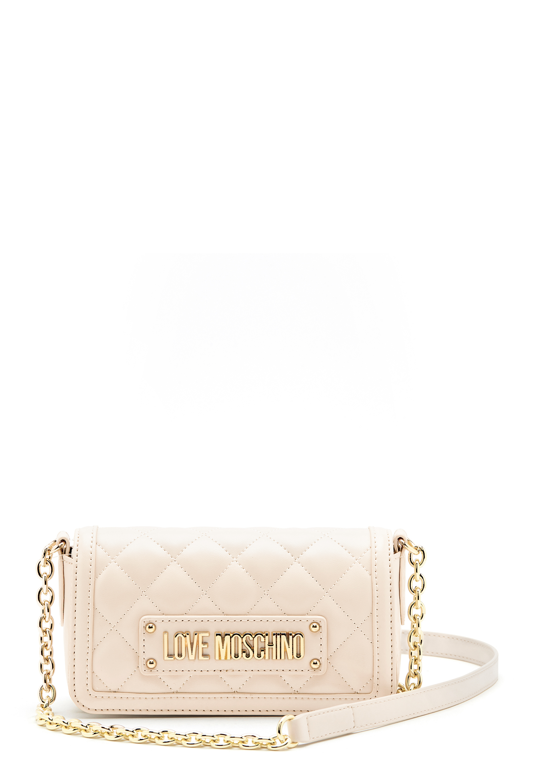 Love Moschino Quilted Chain Bag Ivory 
