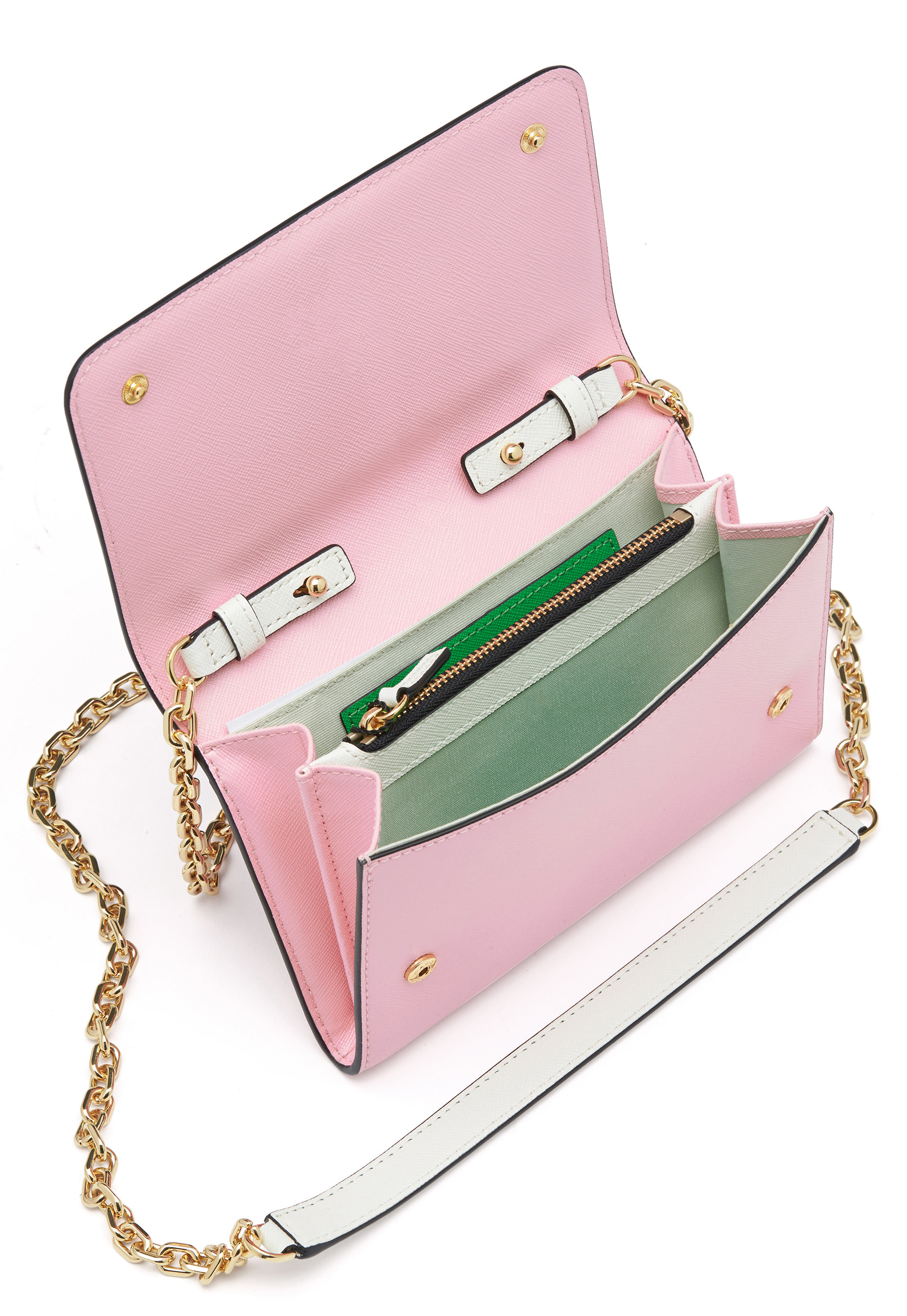 Marc Jacobs Wallet On Chain Black Baby Pink - Bubbleroom