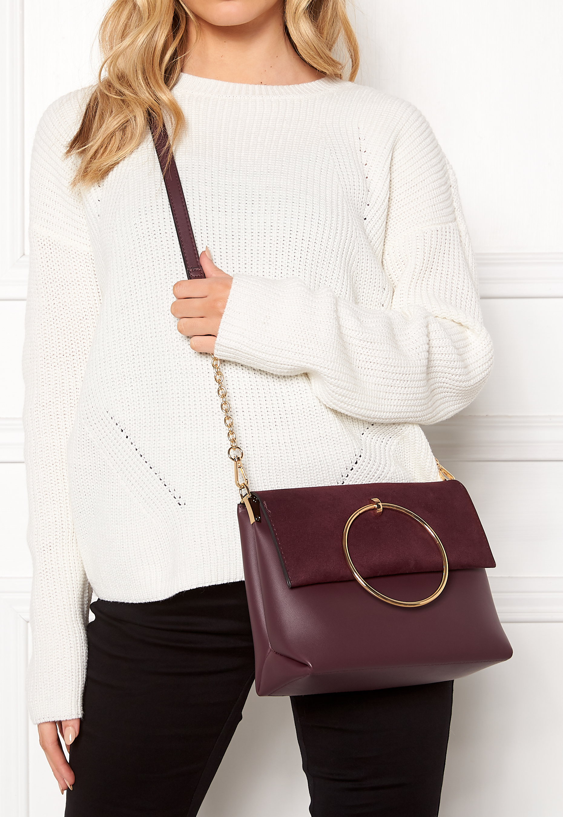 burgundy bag new look