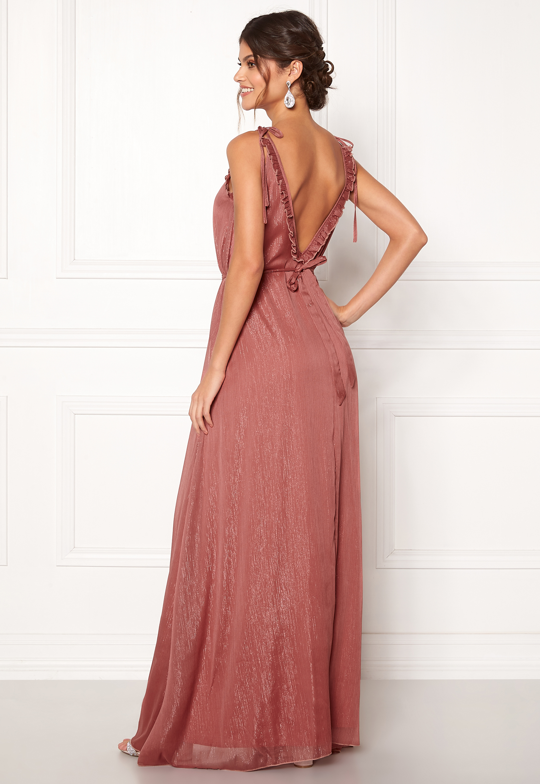 old rose long dress