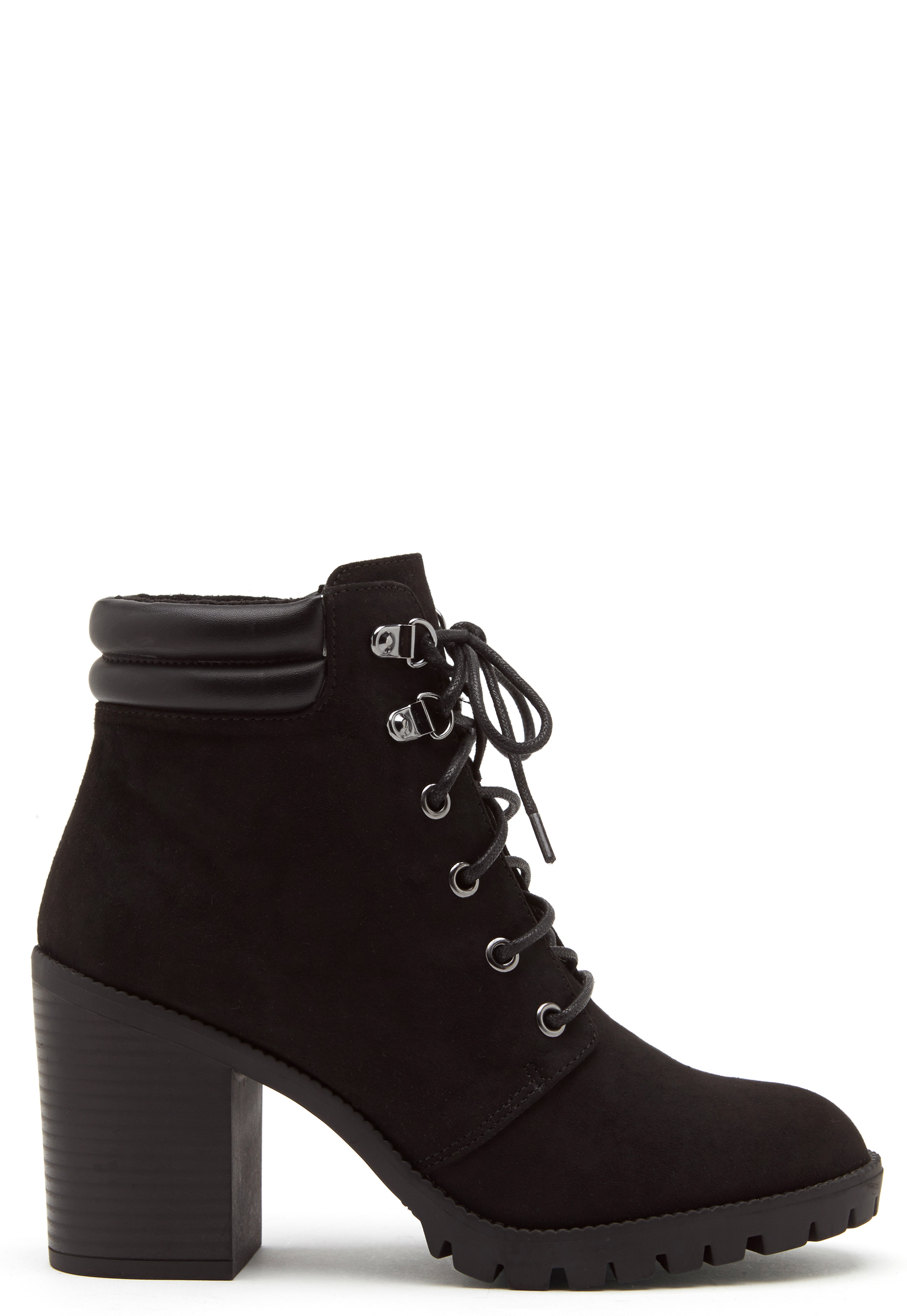 new look chunky lace up boots
