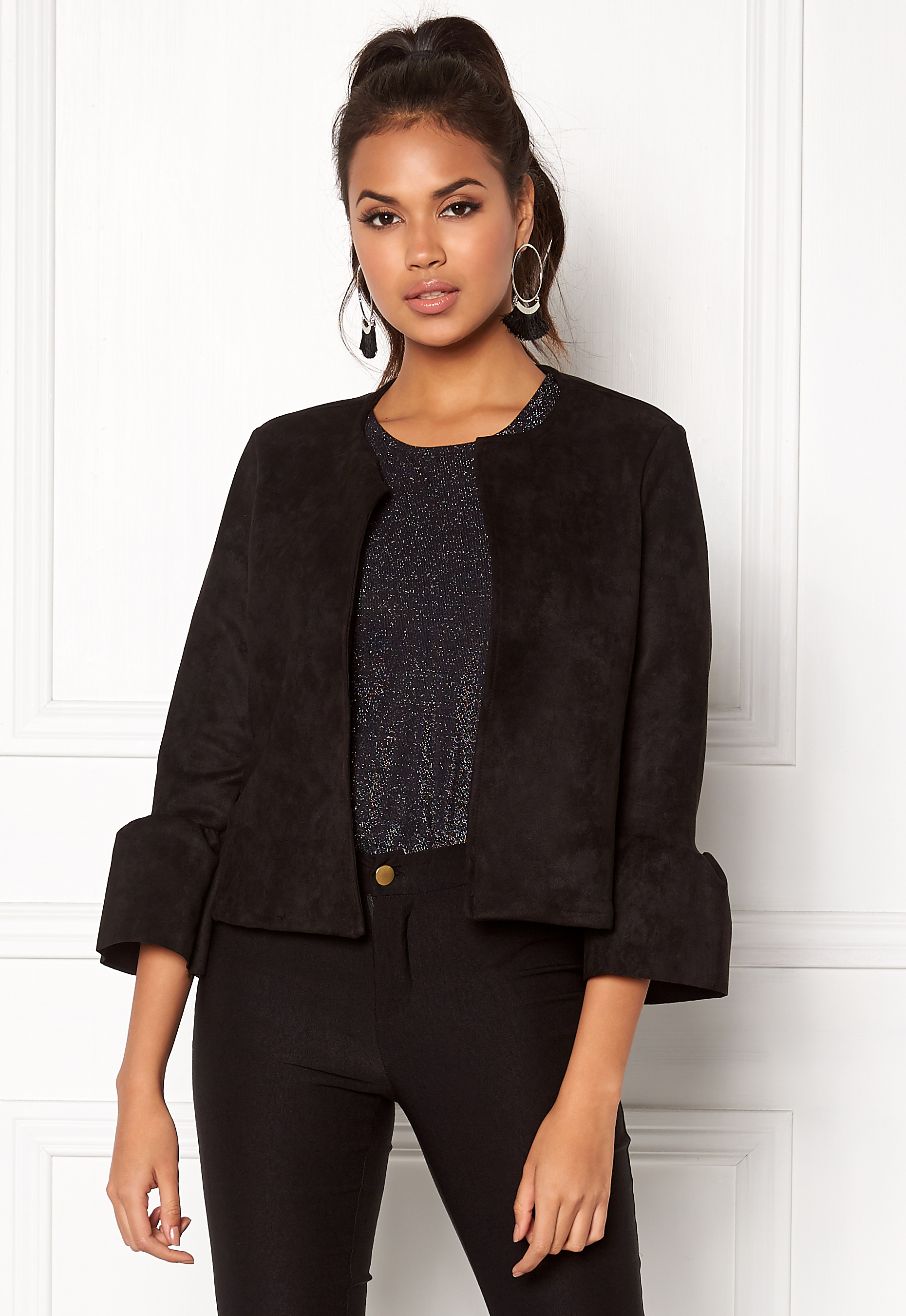 new look black suede jacket