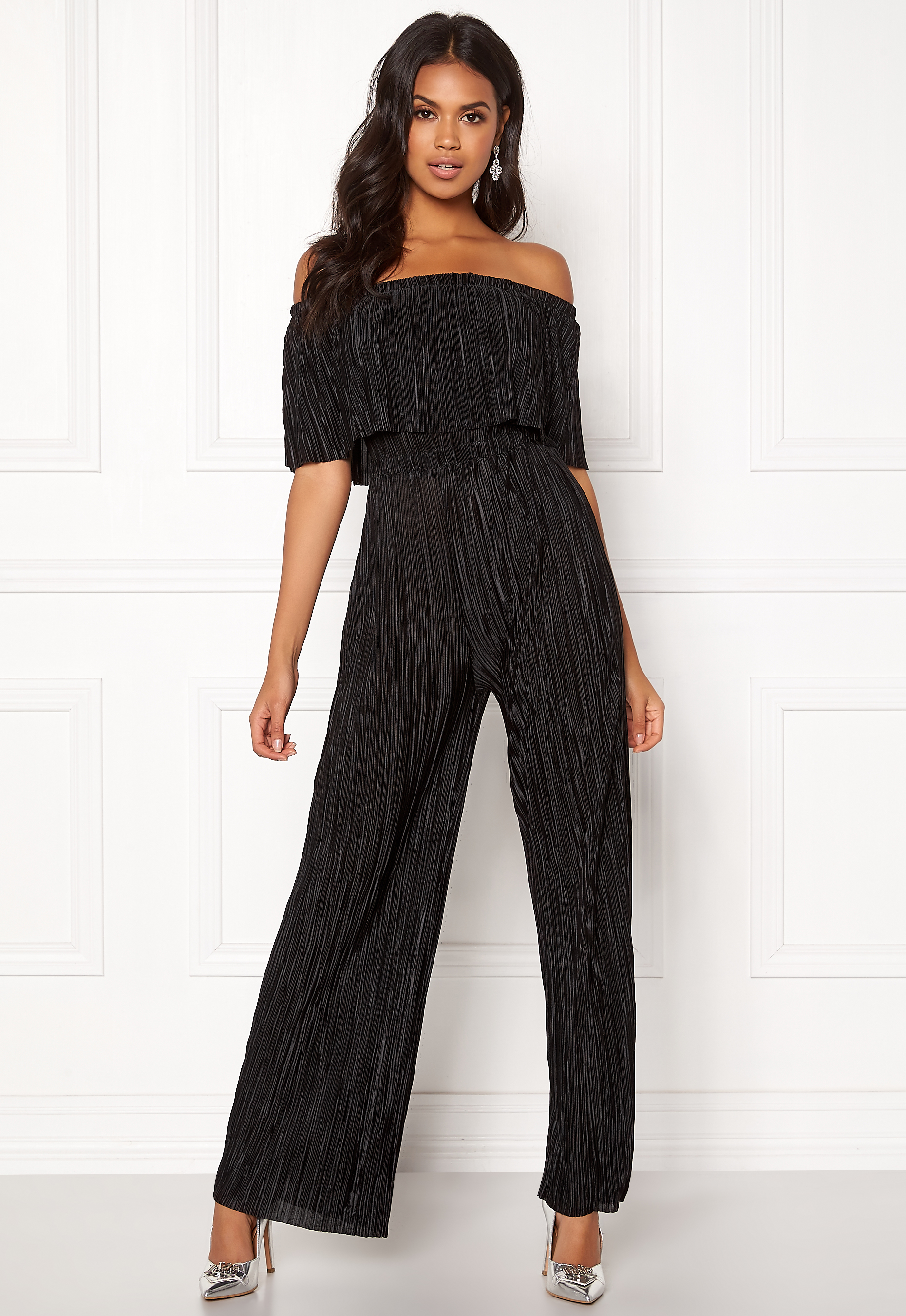 black bardot jumpsuit