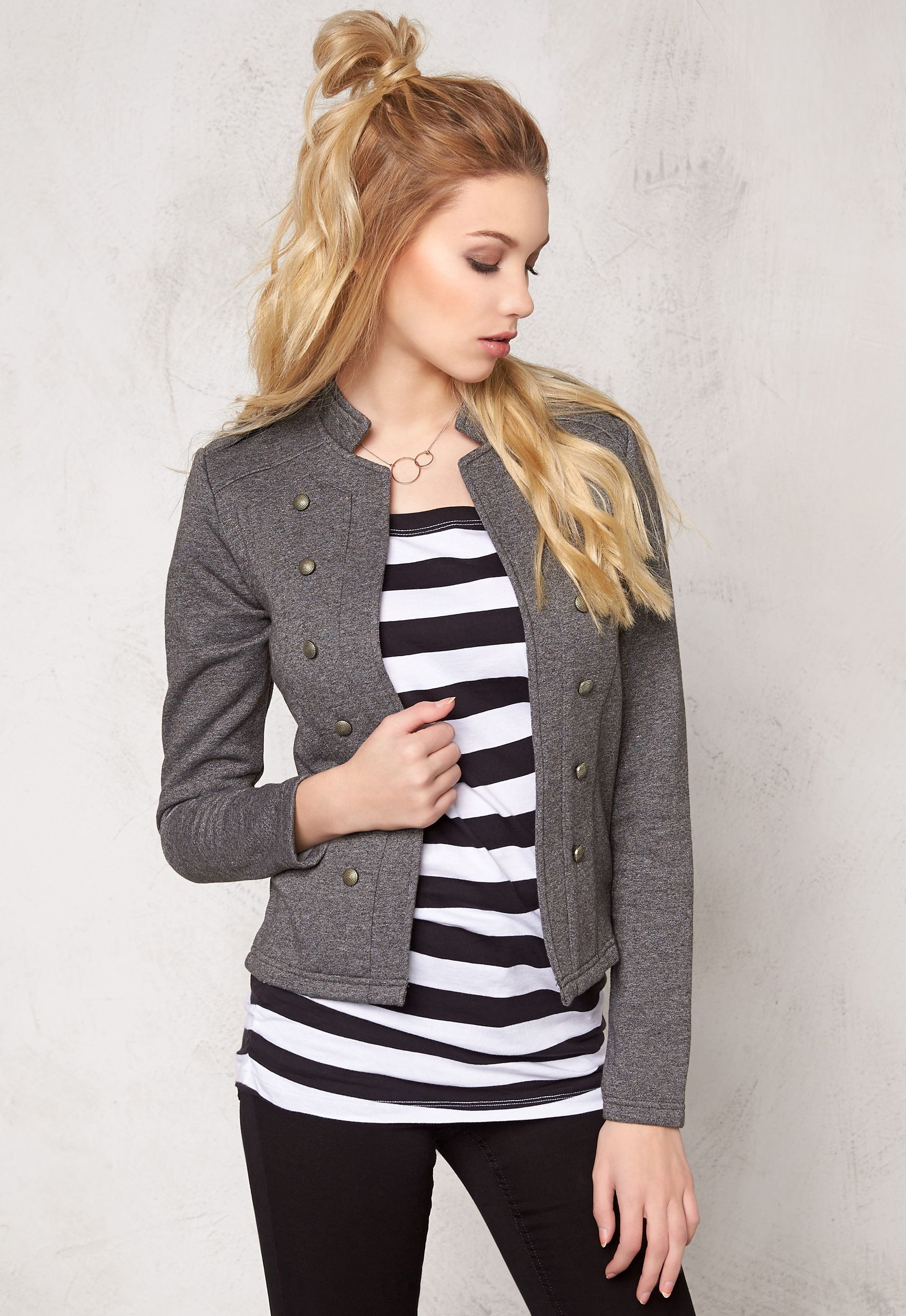 dark grey military jacket