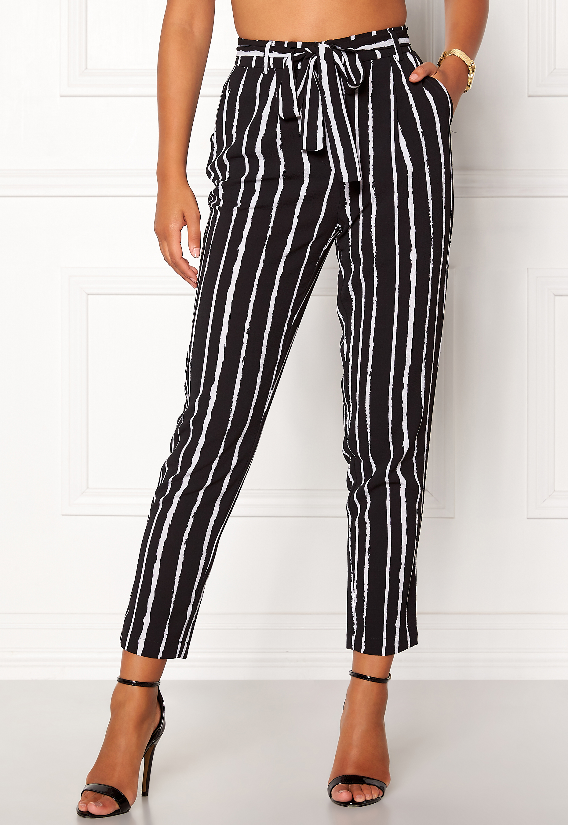 striped ankle pants