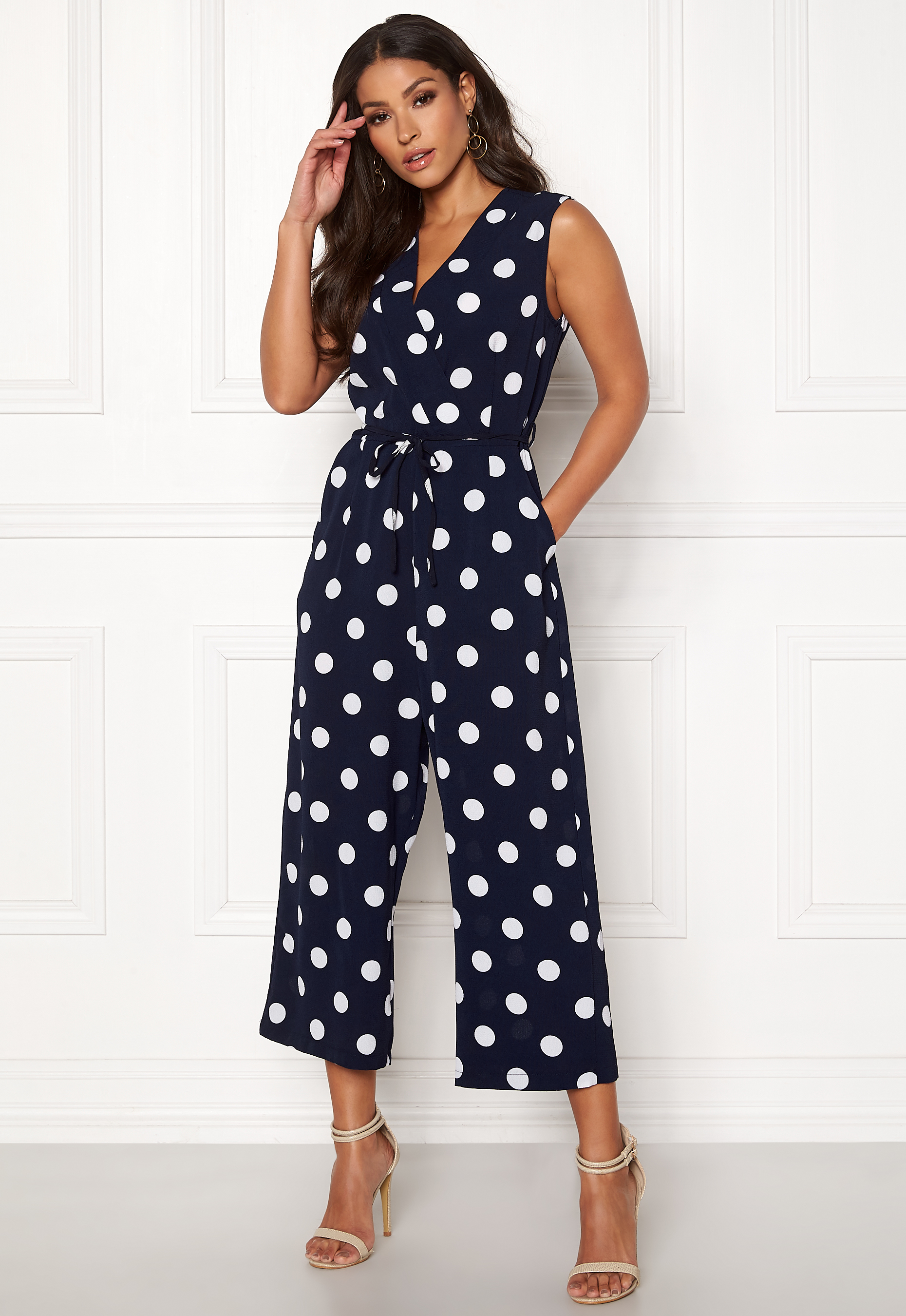 ax paris polka dot dress navy