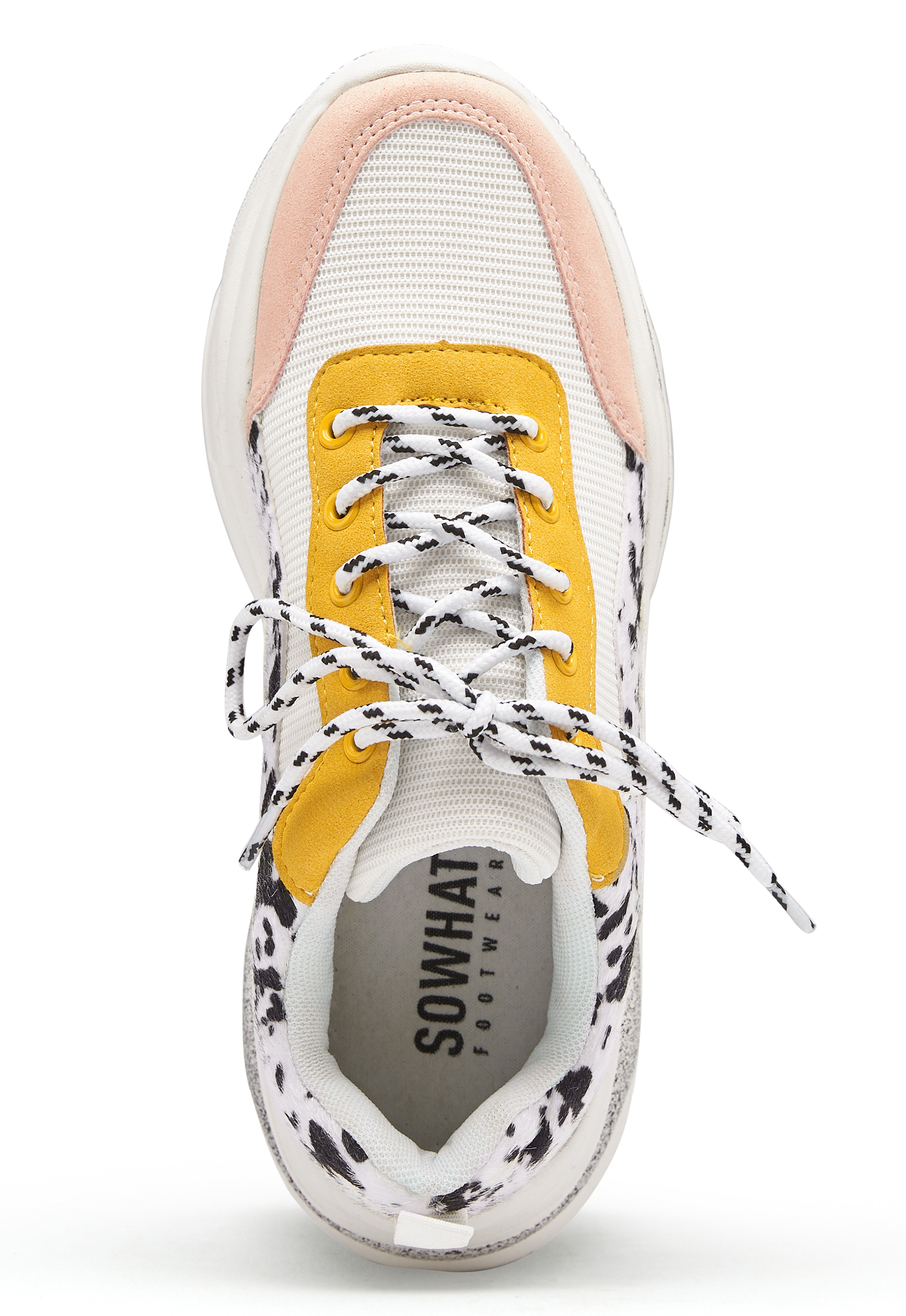 sneakers white yellow