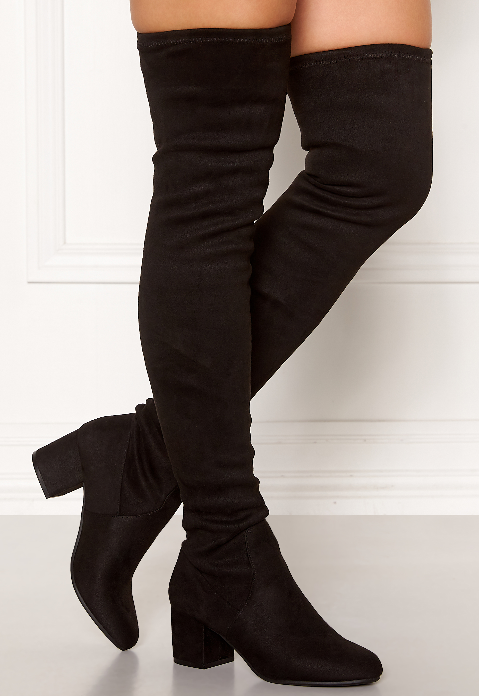 steve madden black suede over the knee boots