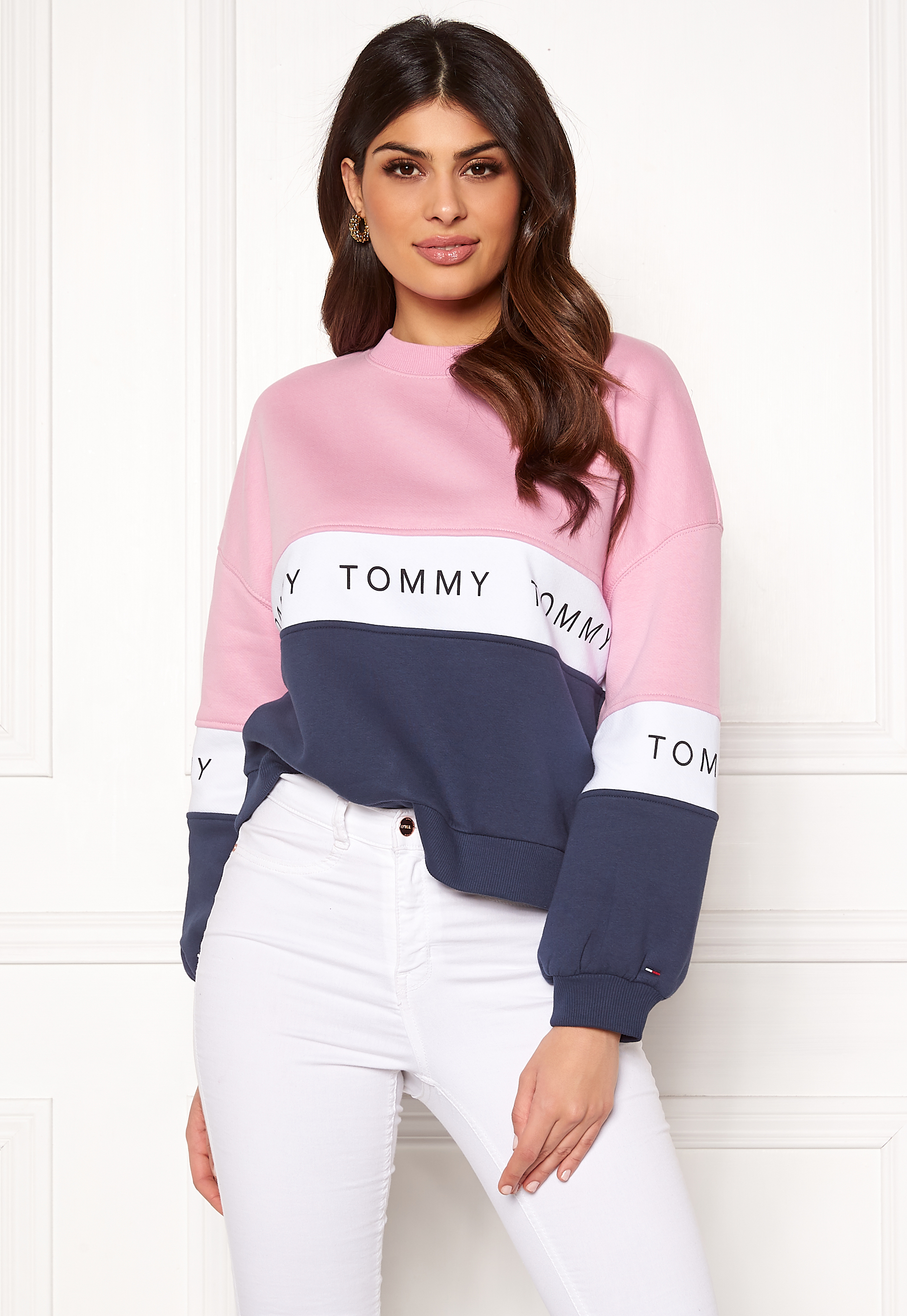 tommy jeans colour block sweatshirt
