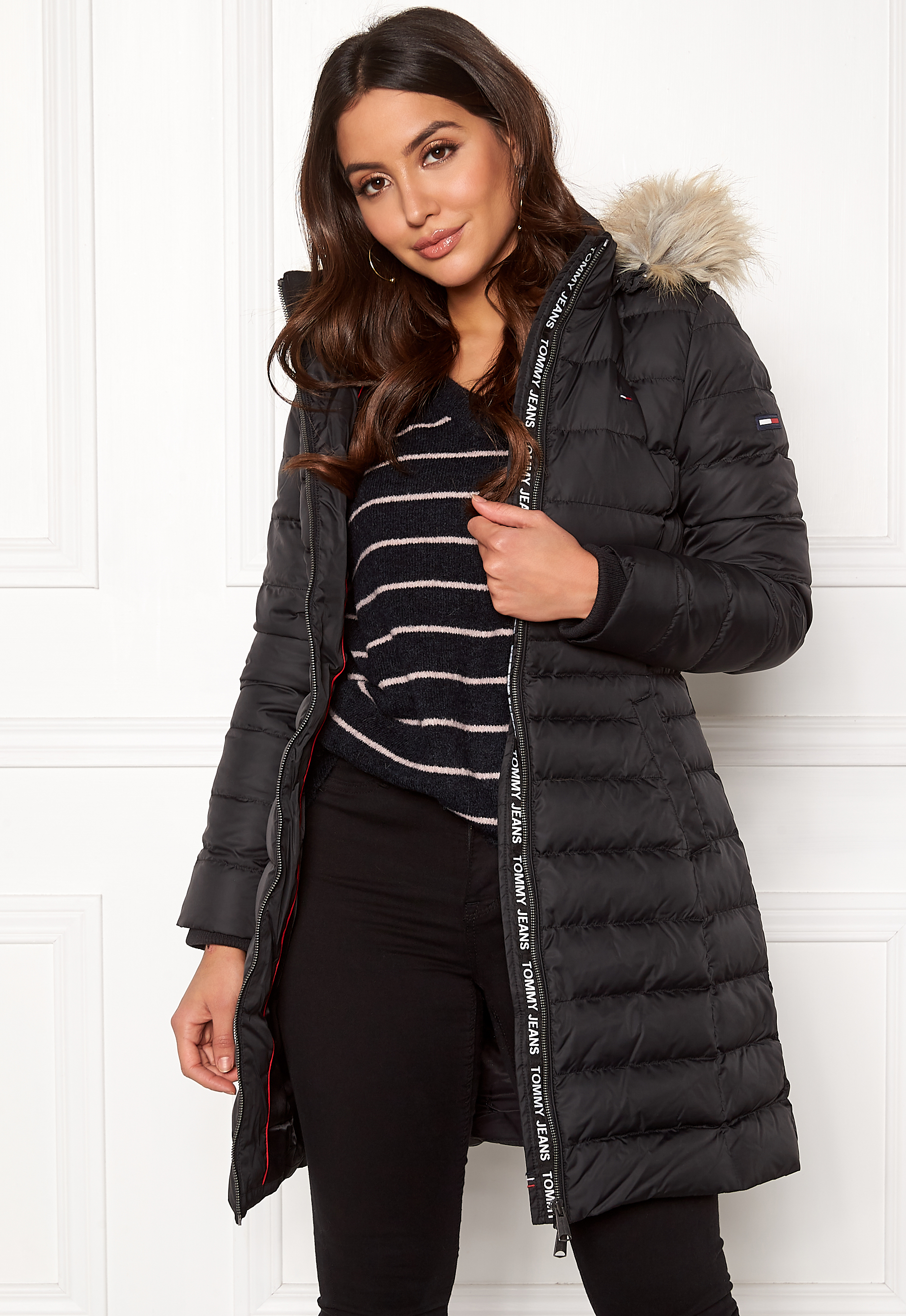 tommy jeans women's essential hooded down coat
