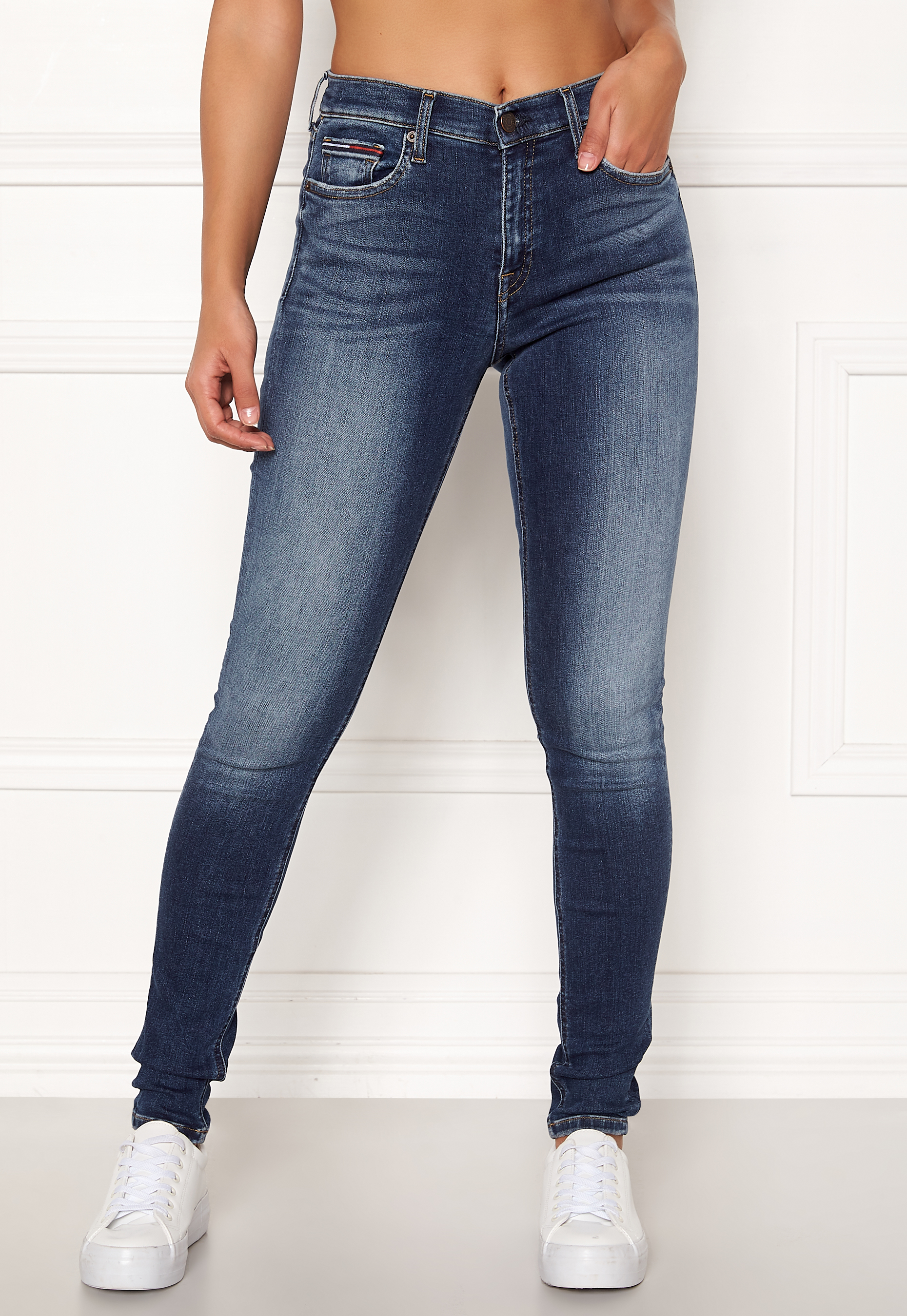 tommy jeans nora mid rise skinny fit jeans